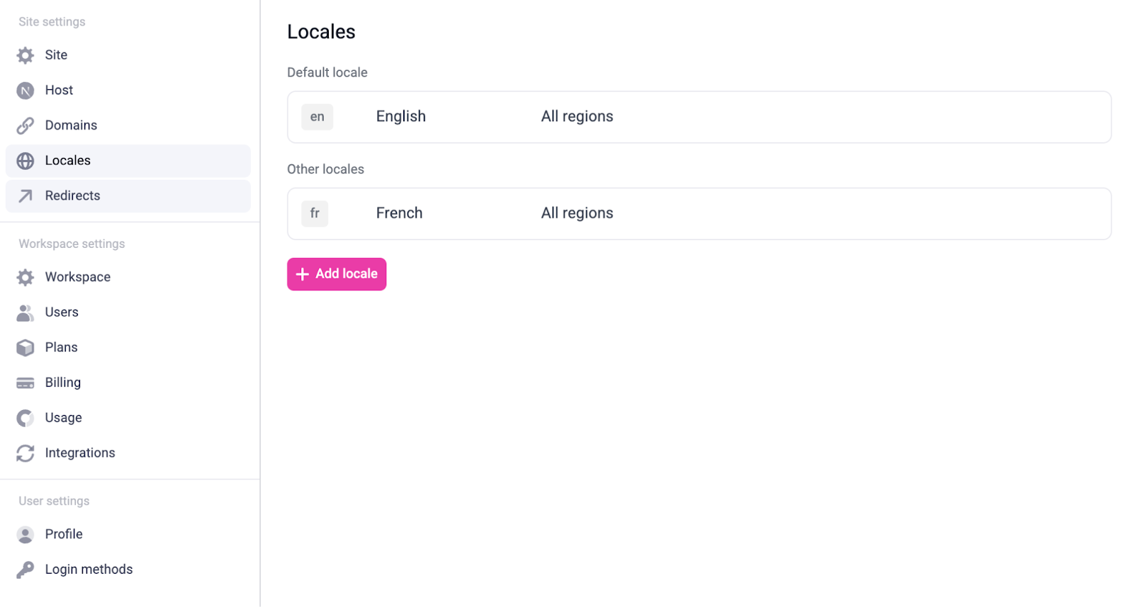 Locale settings in Makeswift