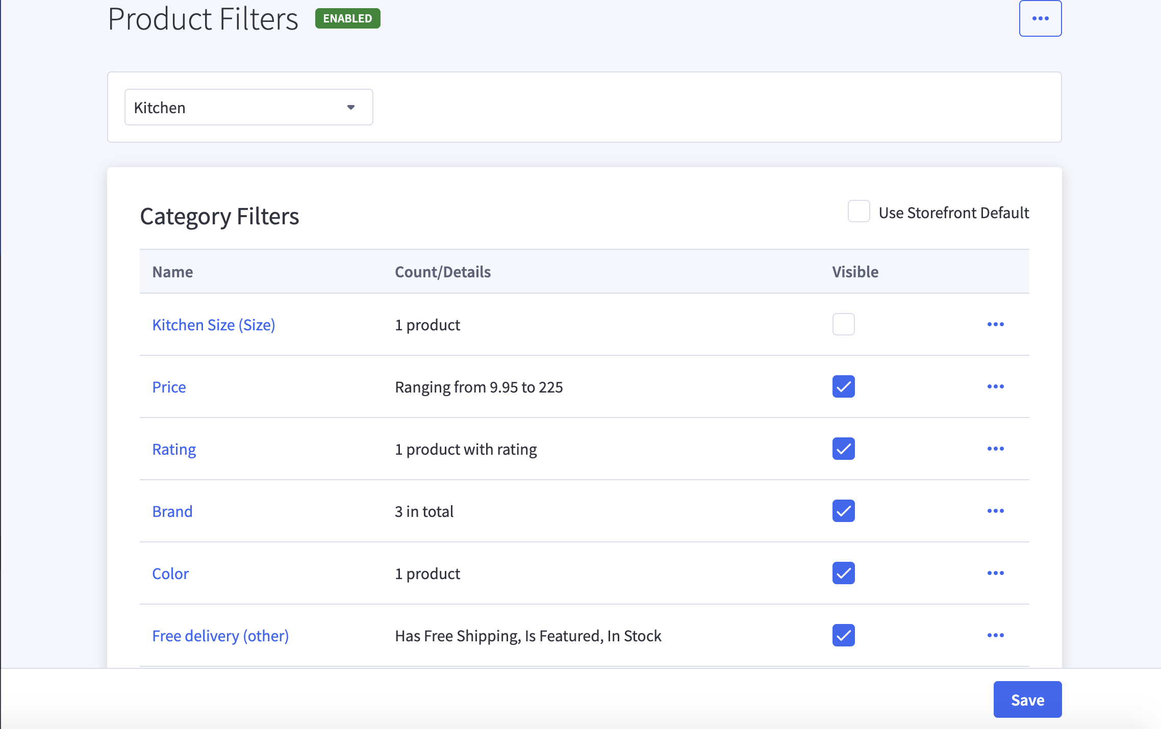 Category Filters