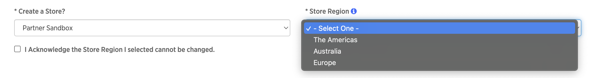 Deal Registration select global region