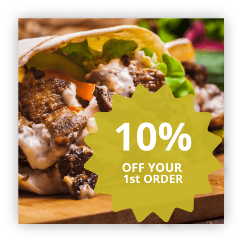 10% off your first order