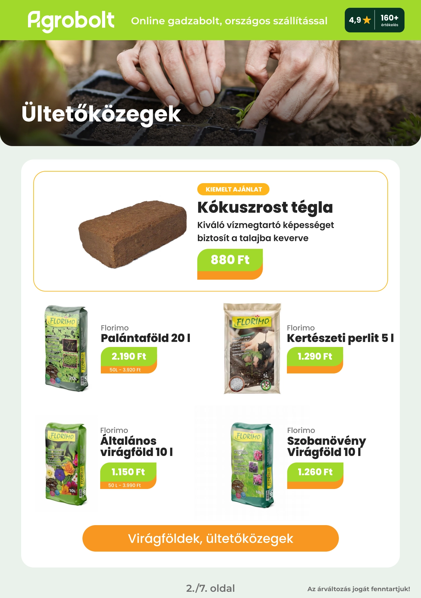 agrobolt akciós újság 1 oldal