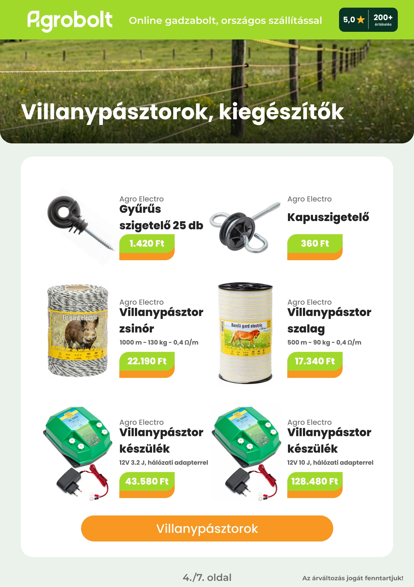 agrobolt akciós újság 3 oldal