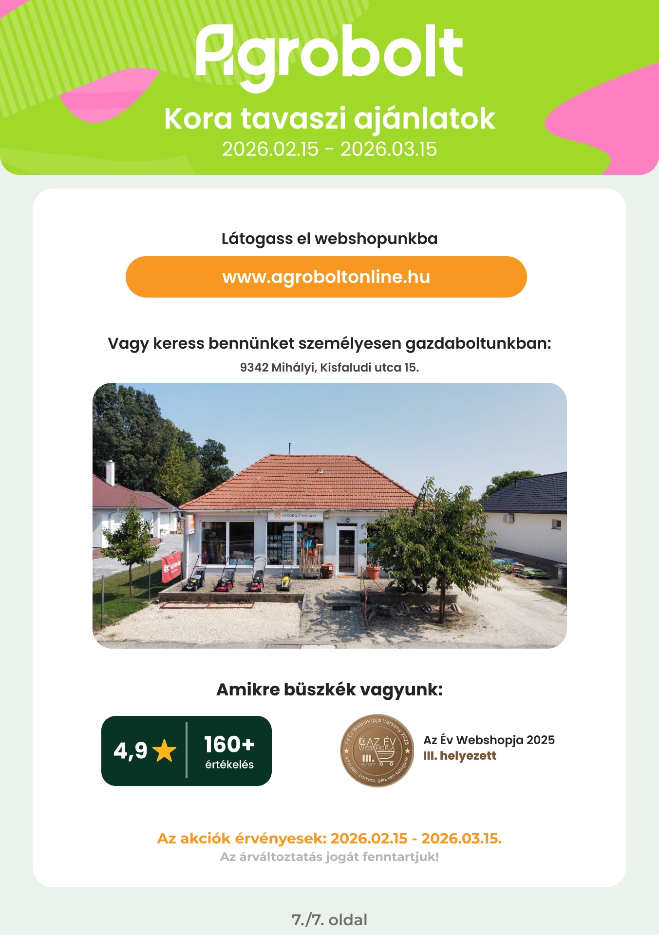 agrobolt akciós újság 6 oldal