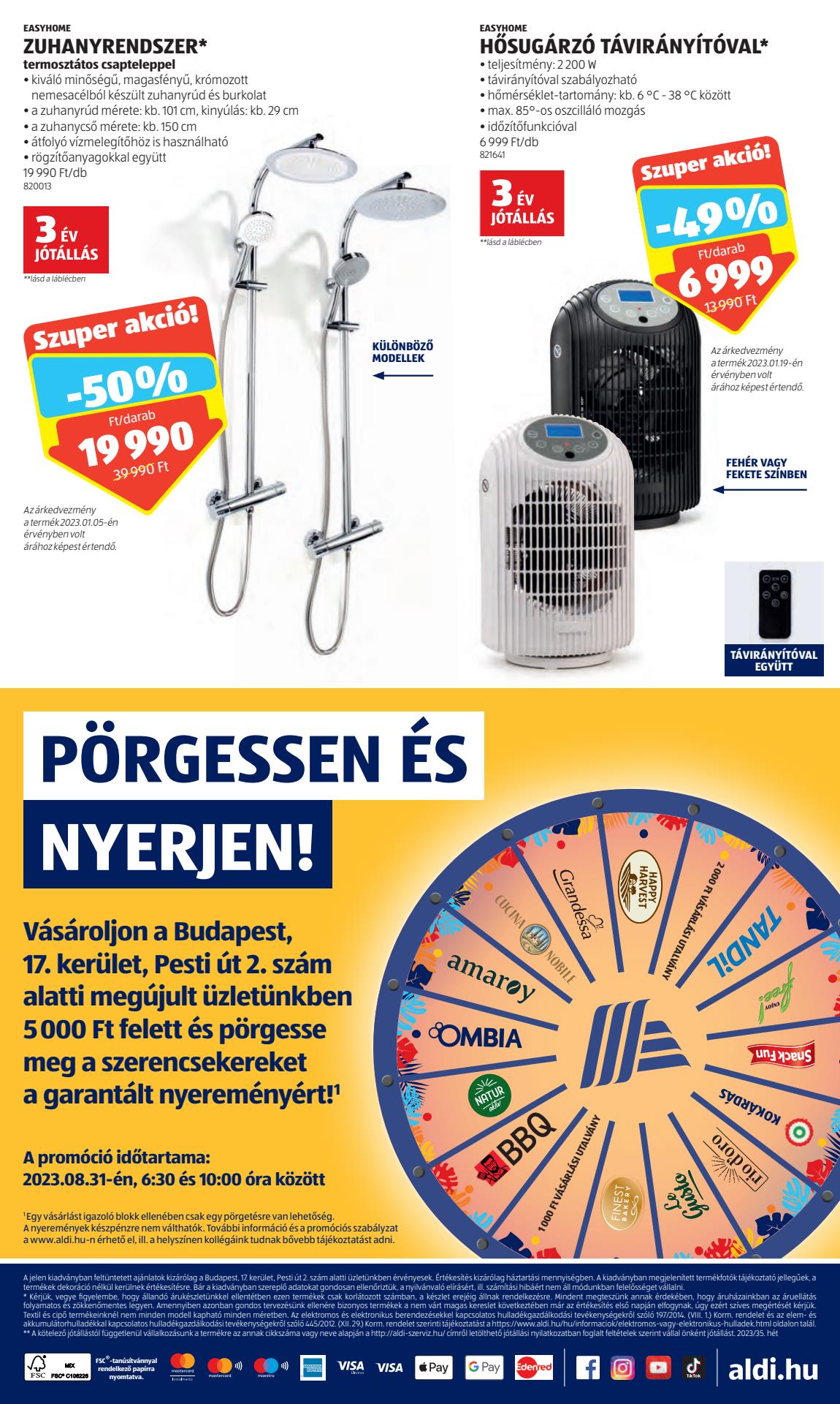 aldi-budapest akciós újság 8 oldal