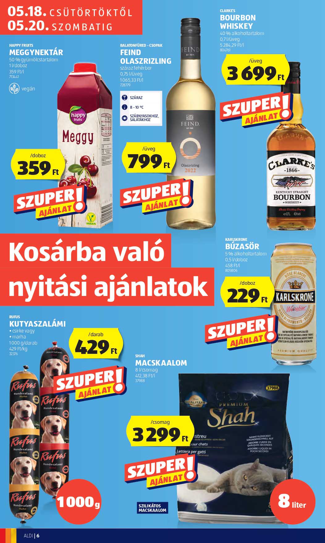 aldi-nagykanizsa akciós újság 6 oldal