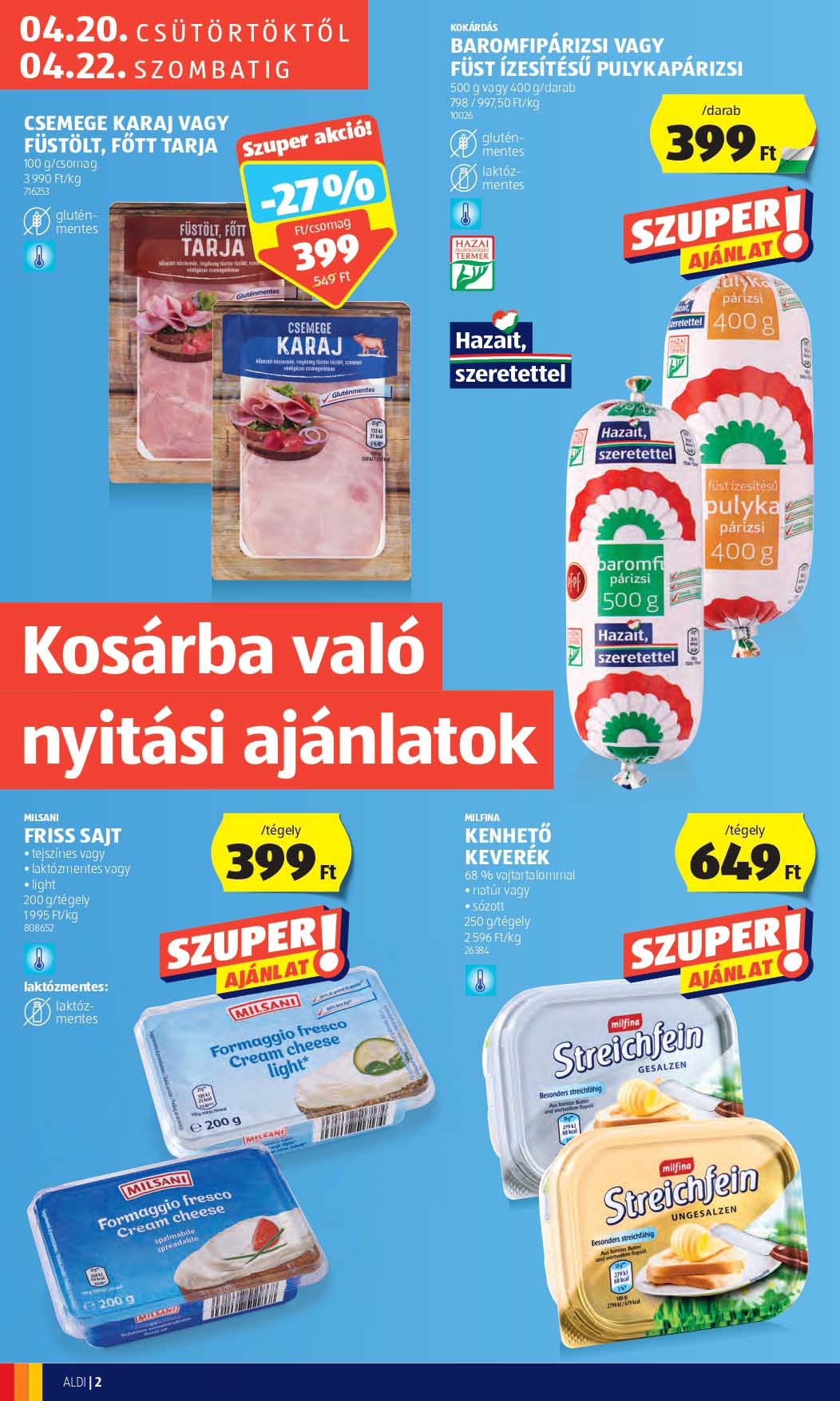 aldi-nyiregyhaza akciós újság 2 oldal