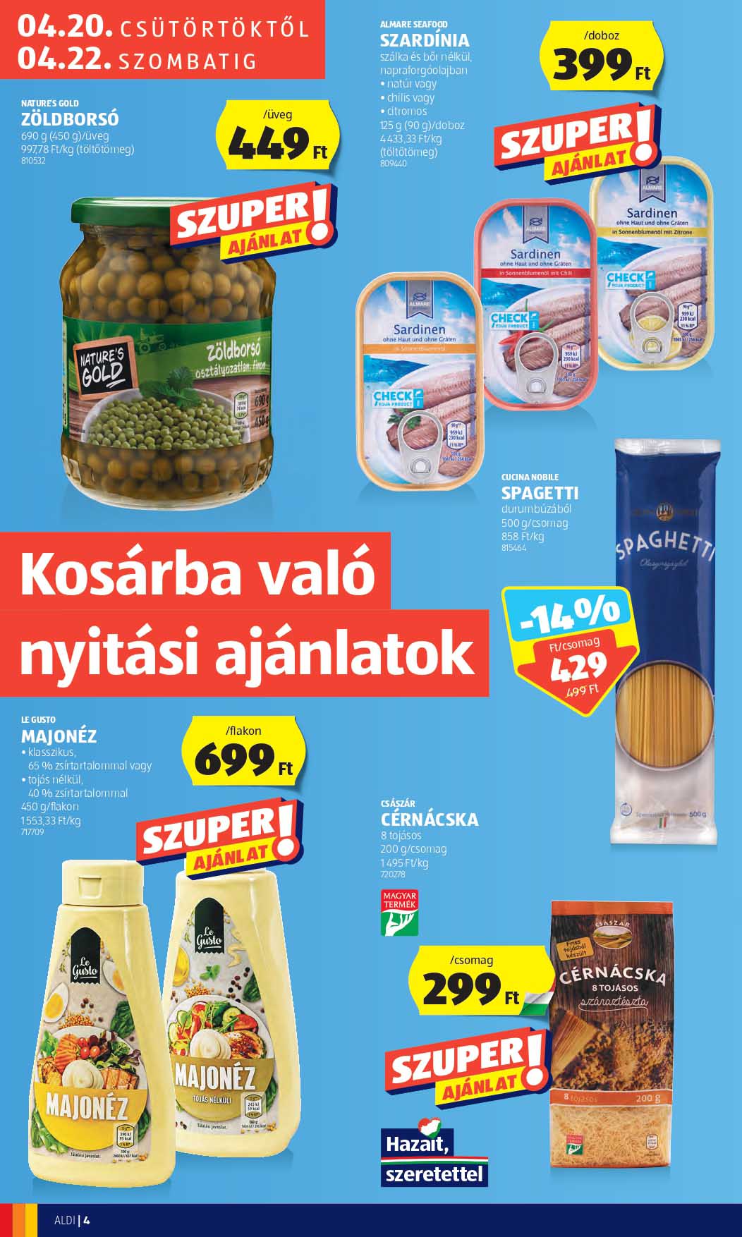 aldi-nyiregyhaza akciós újság 4 oldal