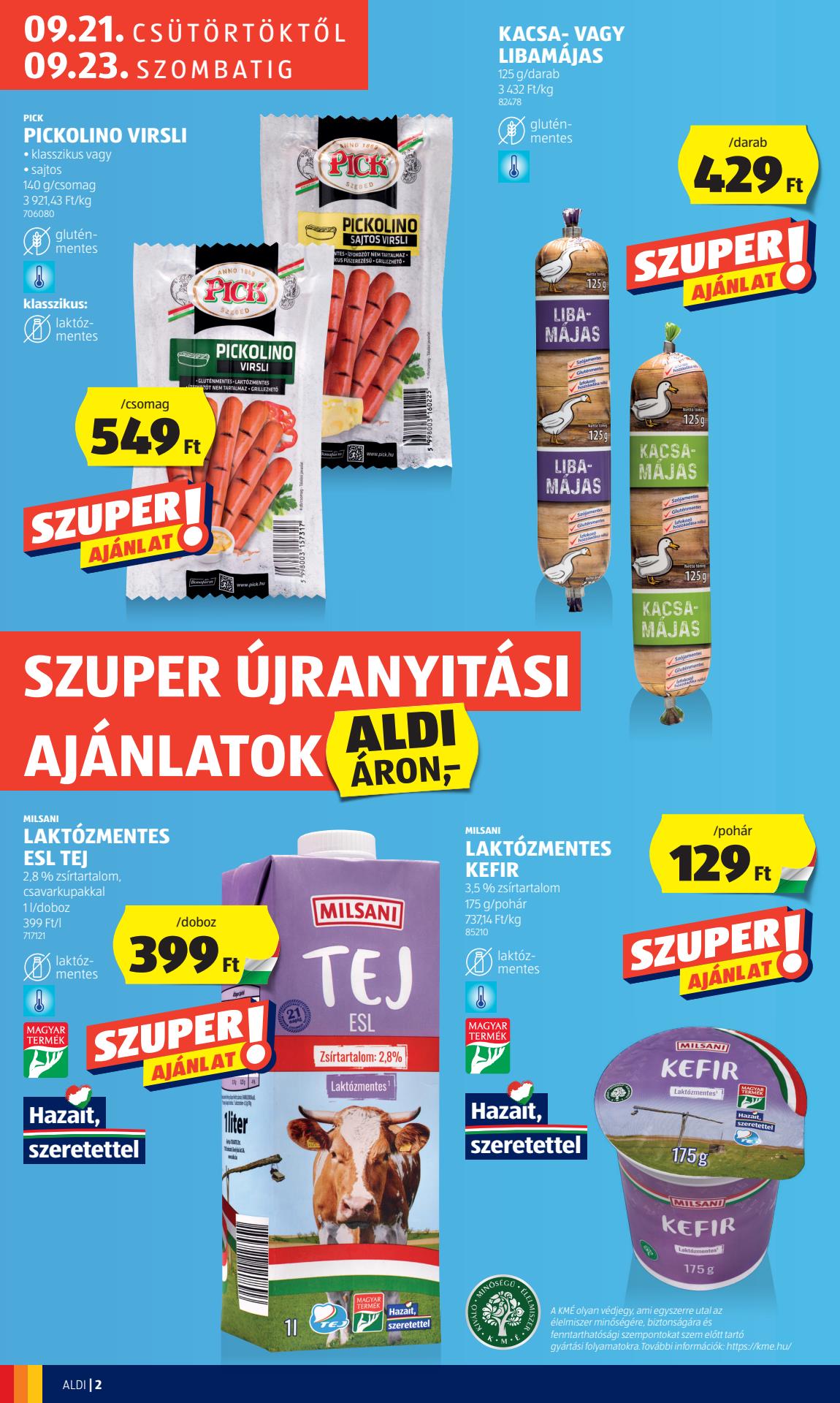 aldi-nyitas akciós újság 2 oldal