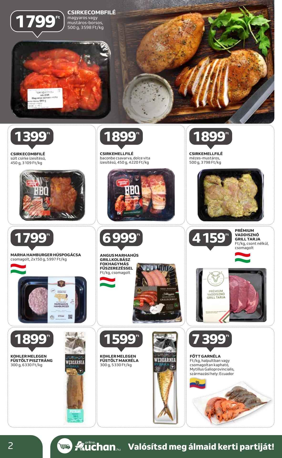 auchan-grill akciós újság 2 oldal