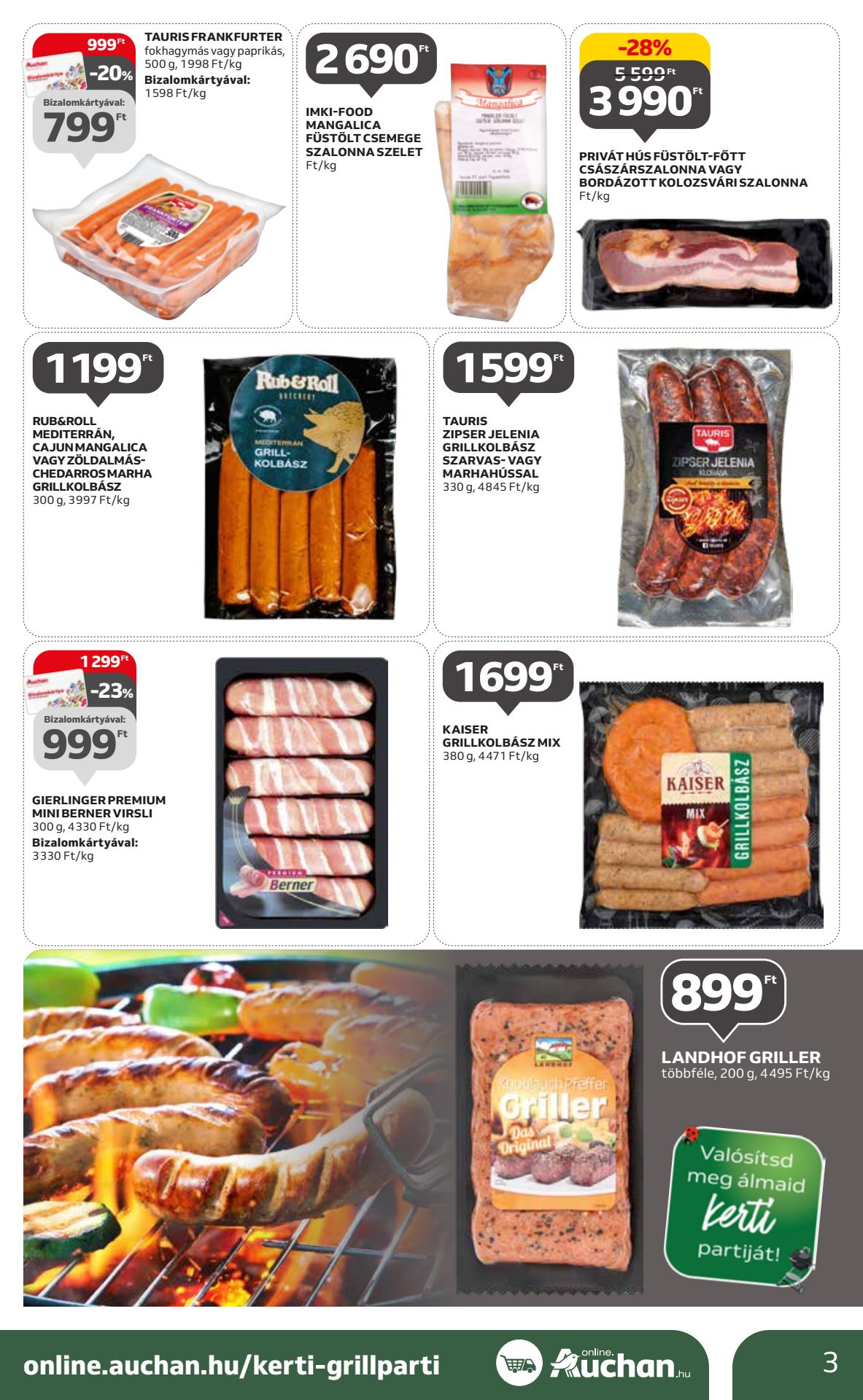 auchan-grill akciós újság 3 oldal