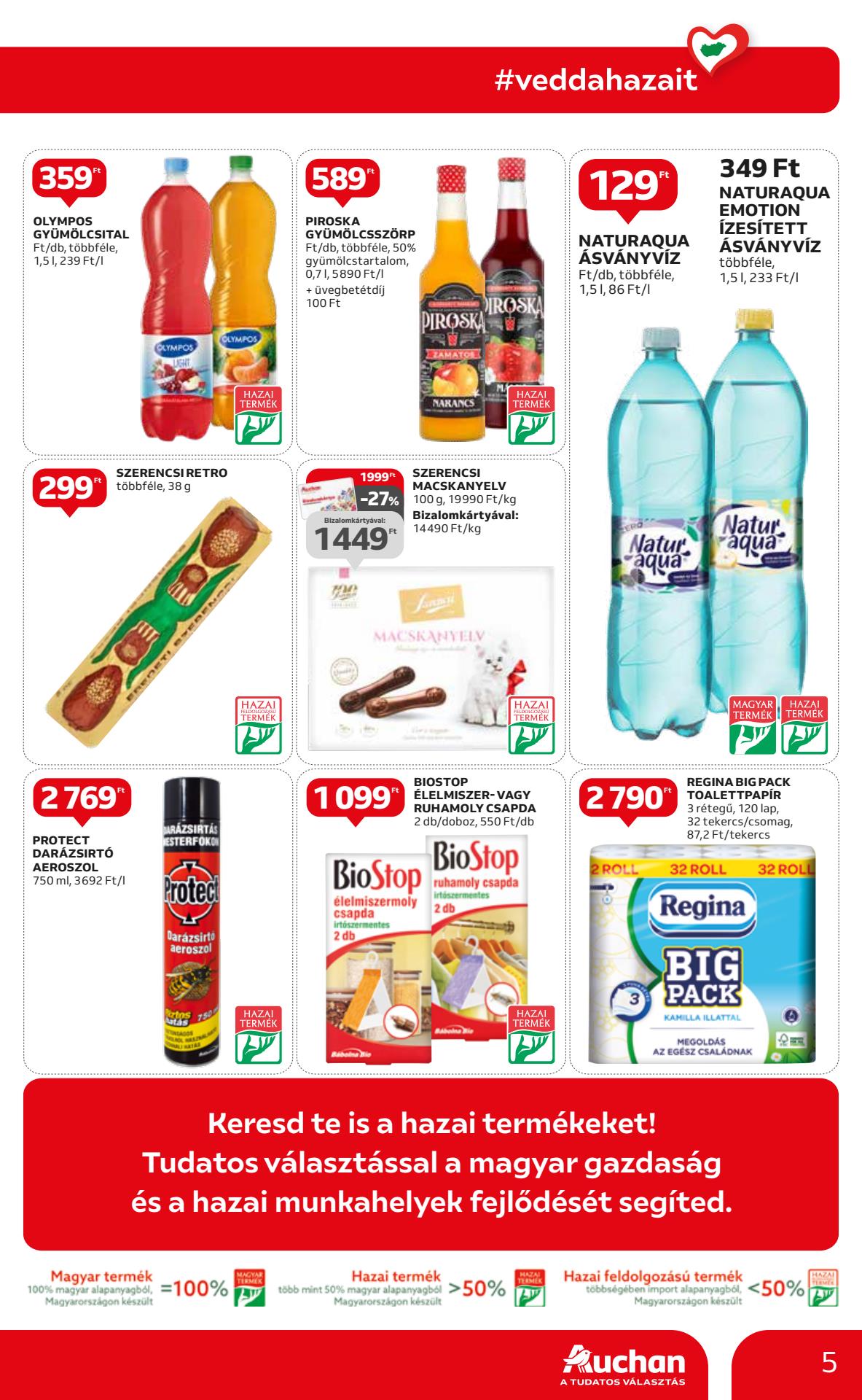 auchan-hazai-termekek akciós újság 5 oldal