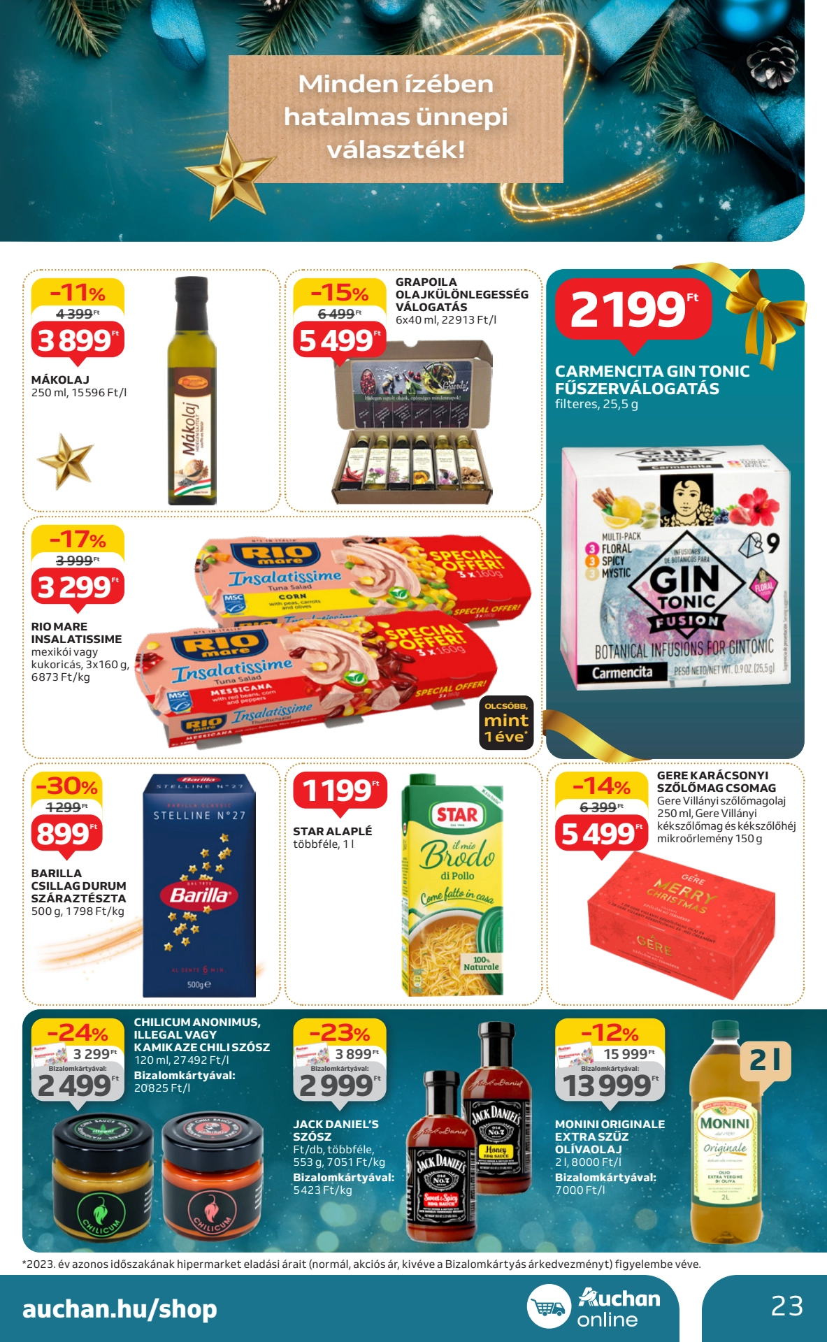 auchan-hipermarket-karacsonyi akciós újság 23 oldal