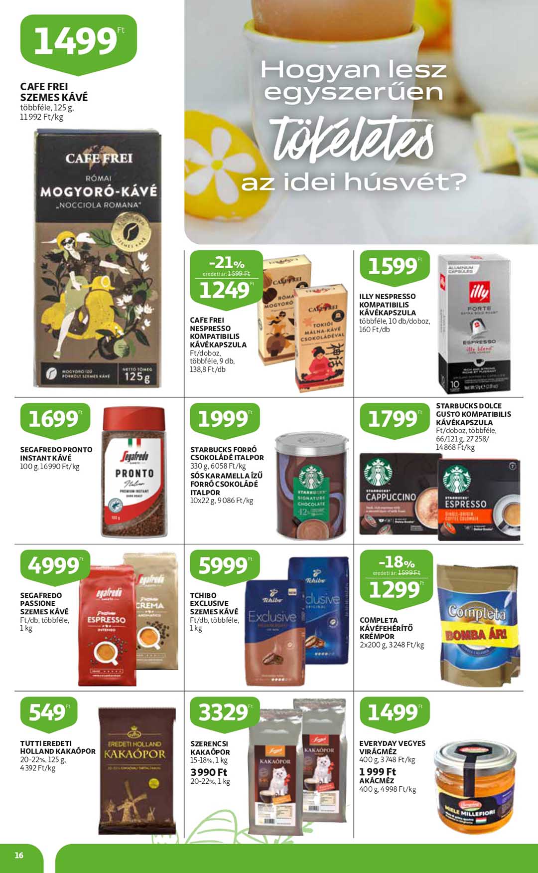 auchan-husveti-katalogus akciós újság 16 oldal