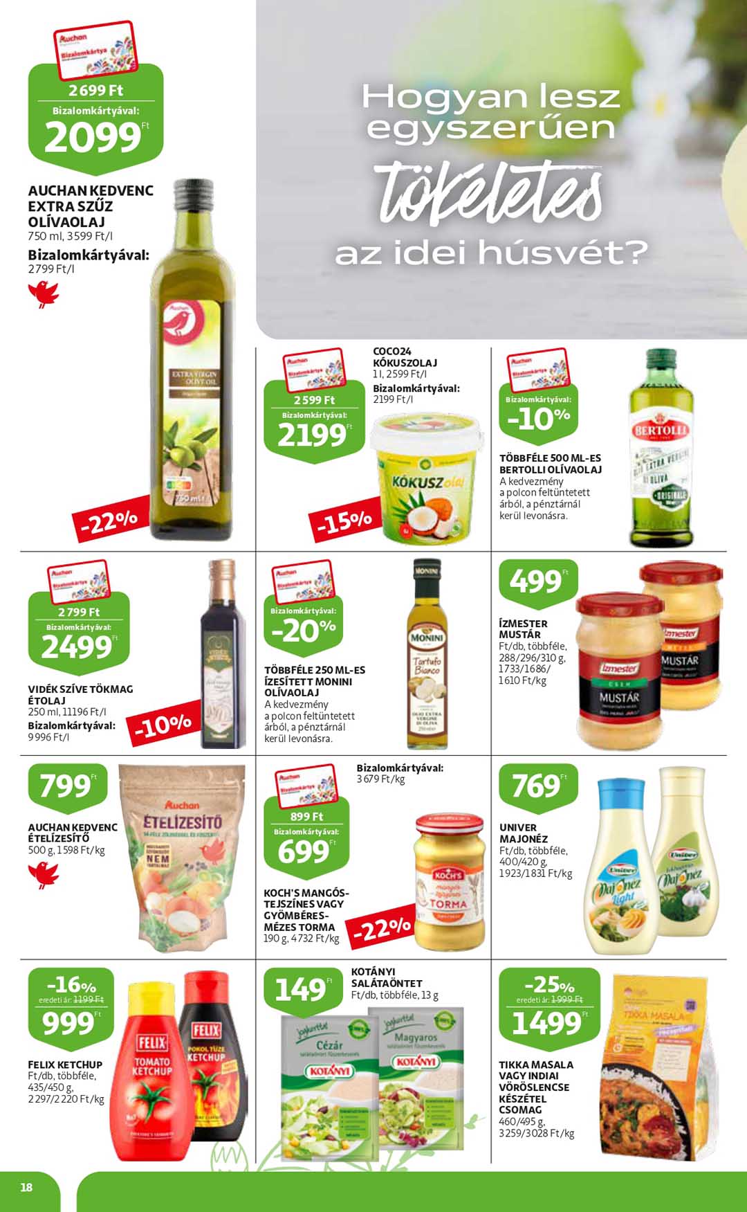 auchan-husveti-katalogus akciós újság 18 oldal