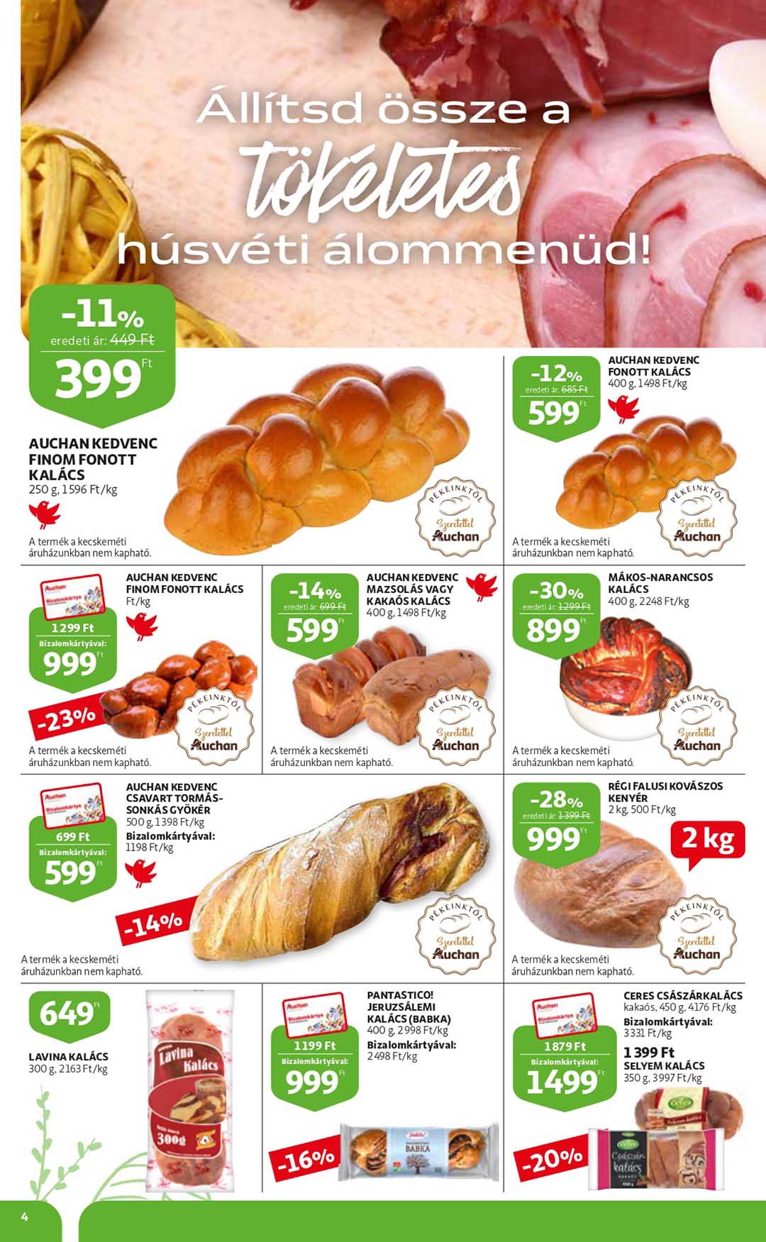 auchan-husveti-katalogus akciós újság 4 oldal