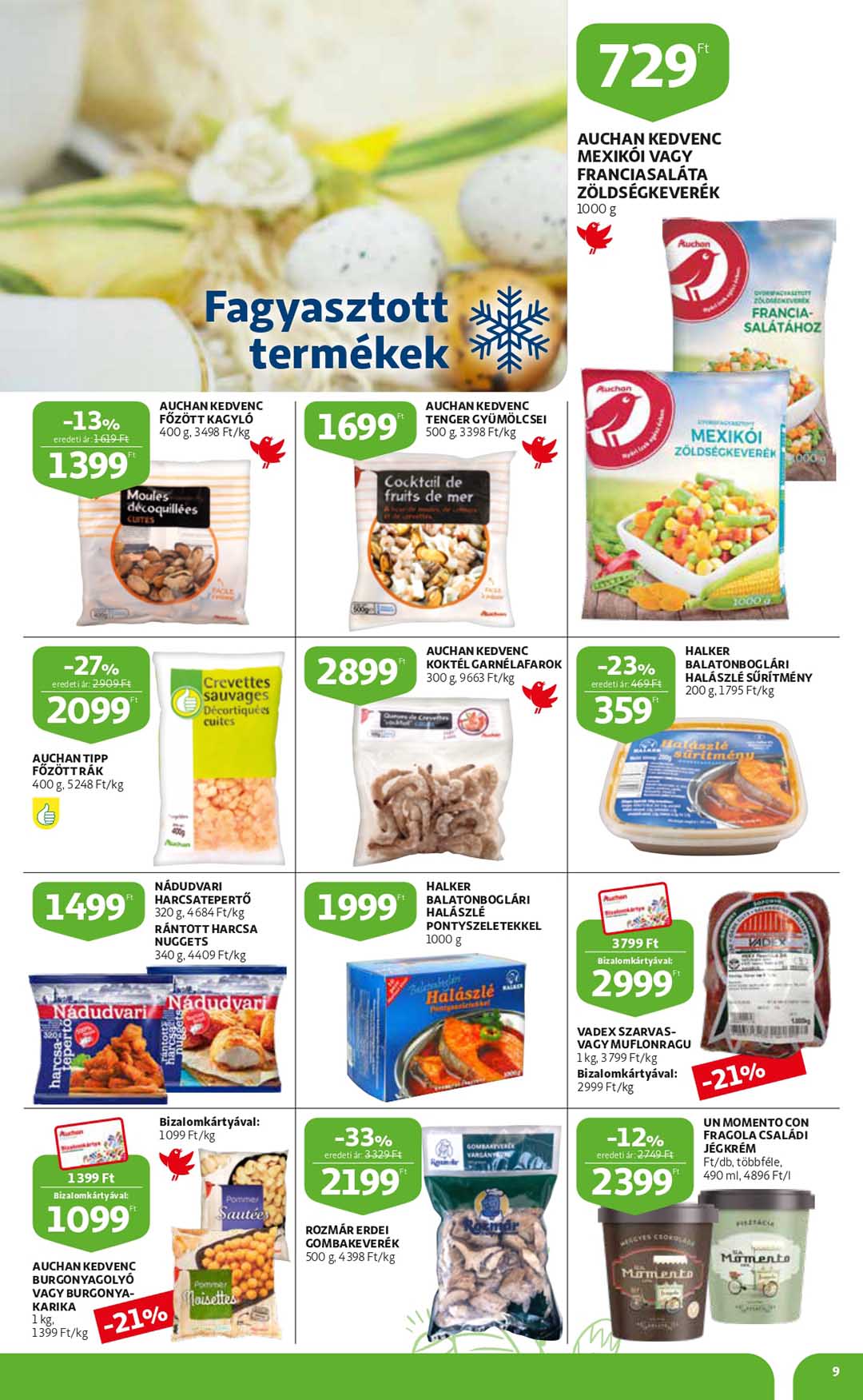 auchan-husveti-katalogus akciós újság 9 oldal