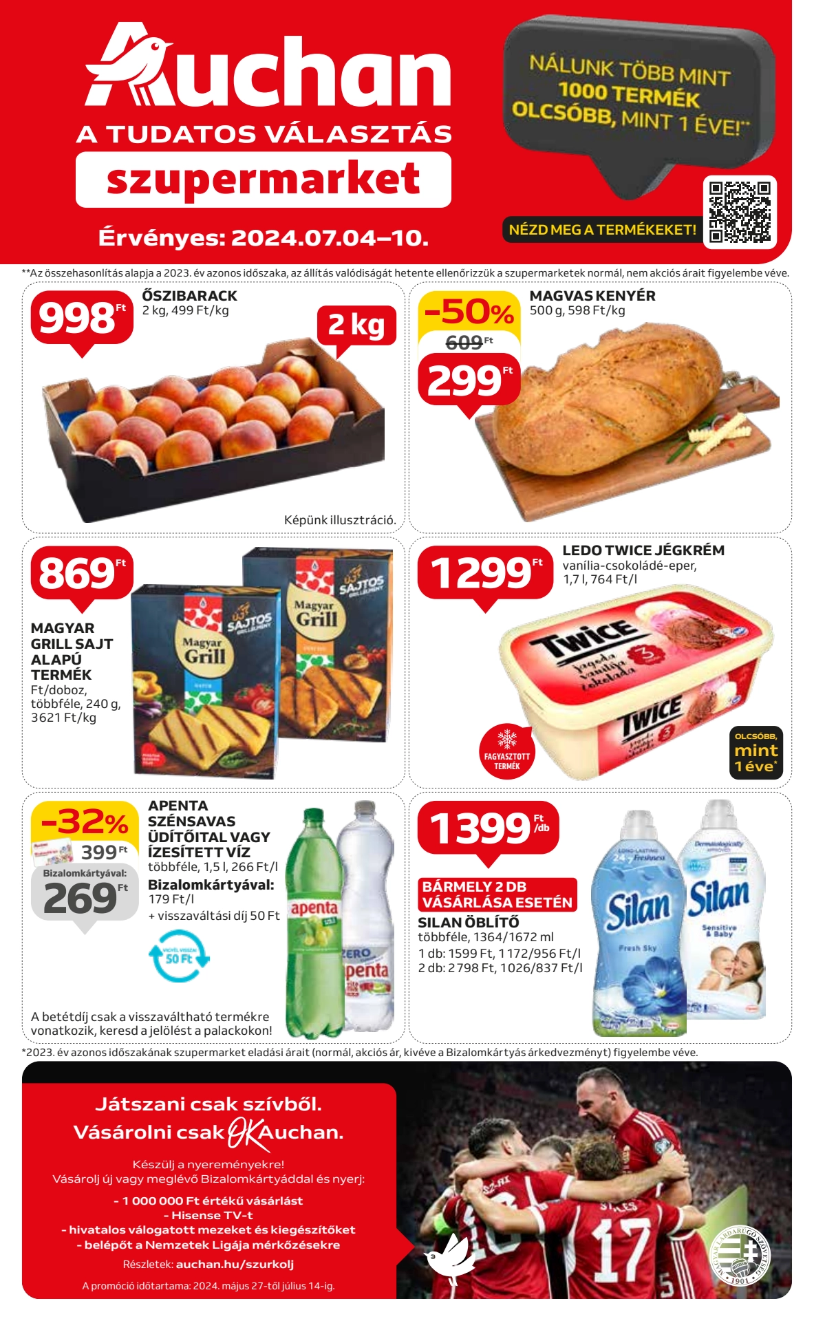 auchan-szupermarket akciós újság 1 oldal