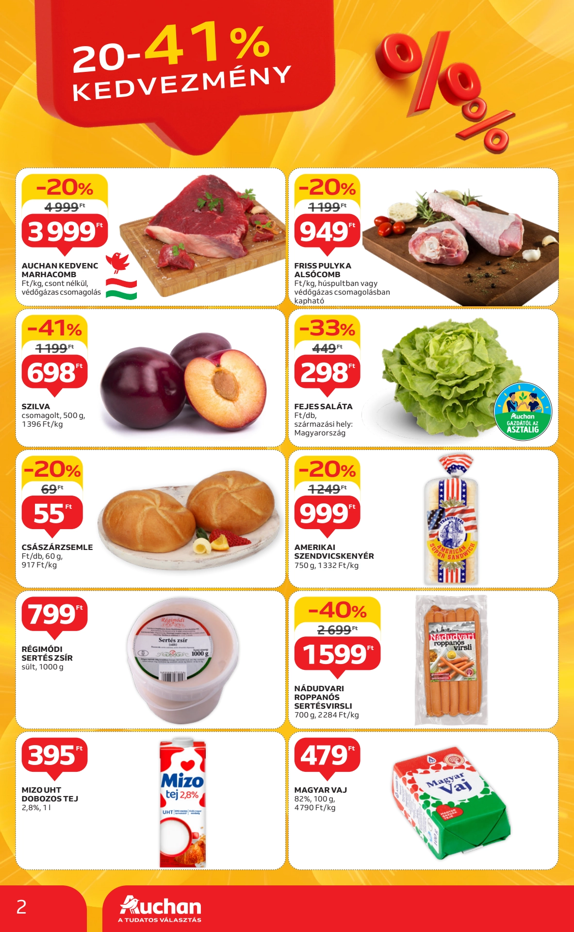 auchan-szupermarket akciós újság 2 oldal