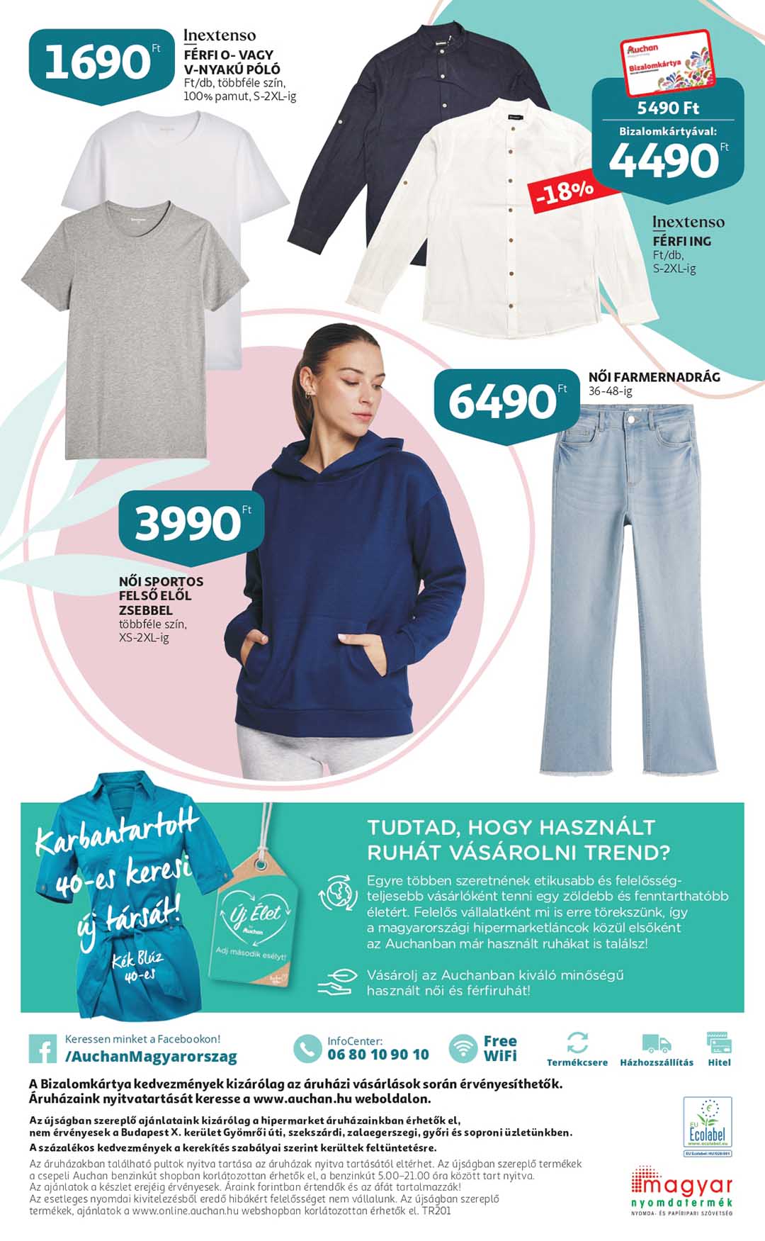 auchan-textil akciós újság 8 oldal