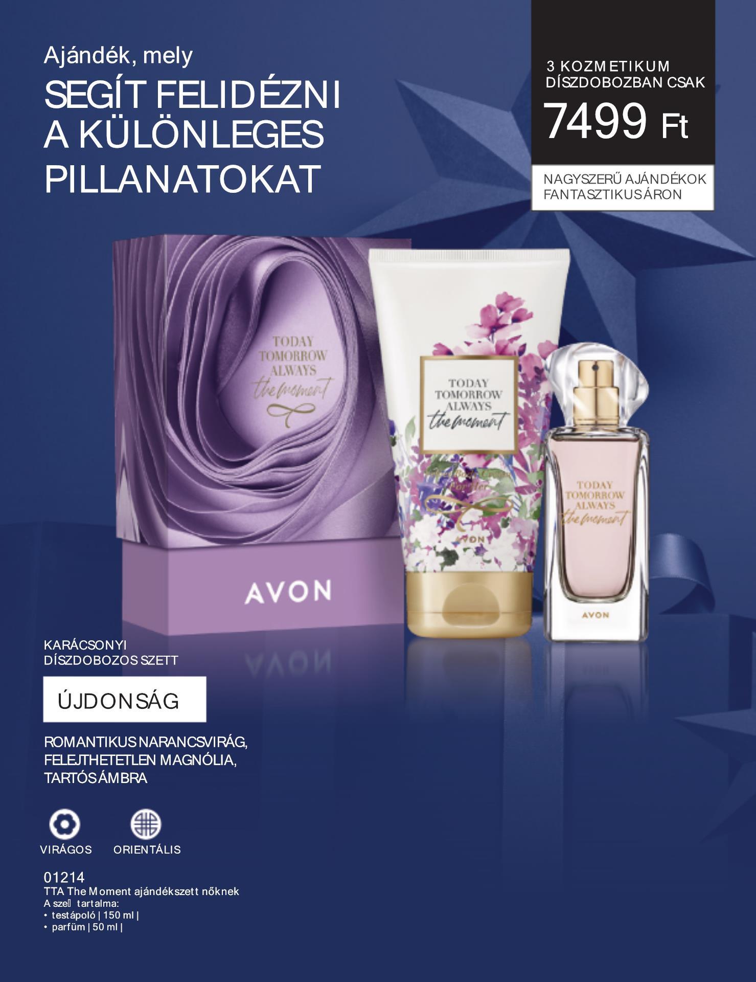 avon-ajandekszettek akciós újság 22 oldal