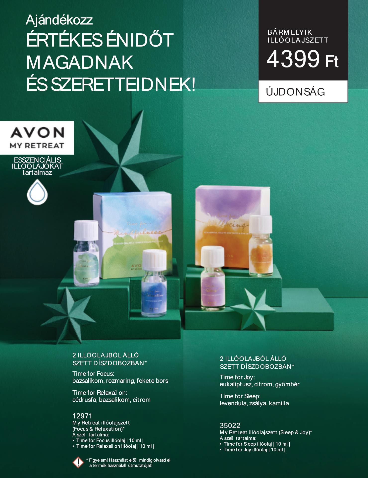 avon-ajandekszettek akciós újság 39 oldal