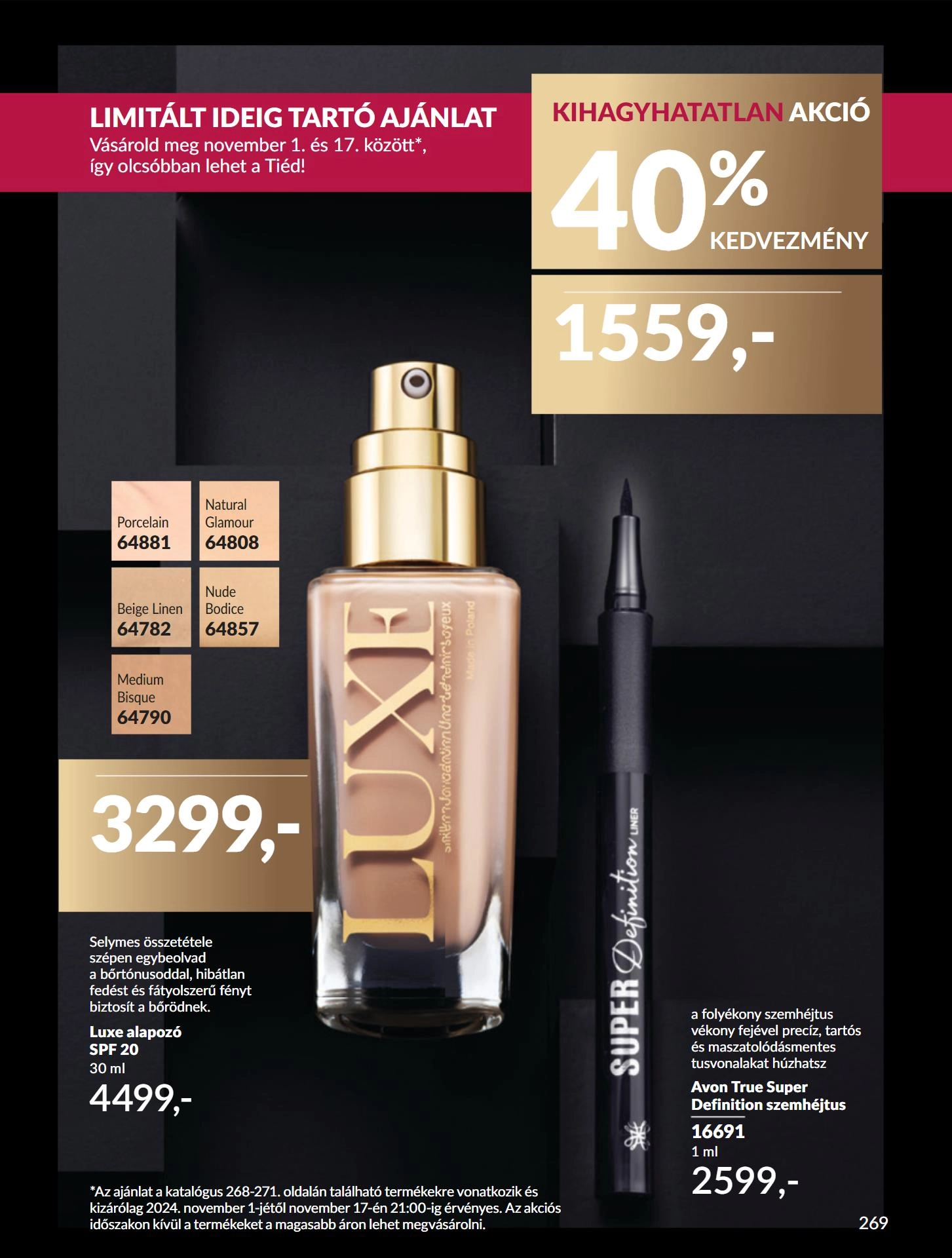 avon-black-friday akciós újság 33 oldal