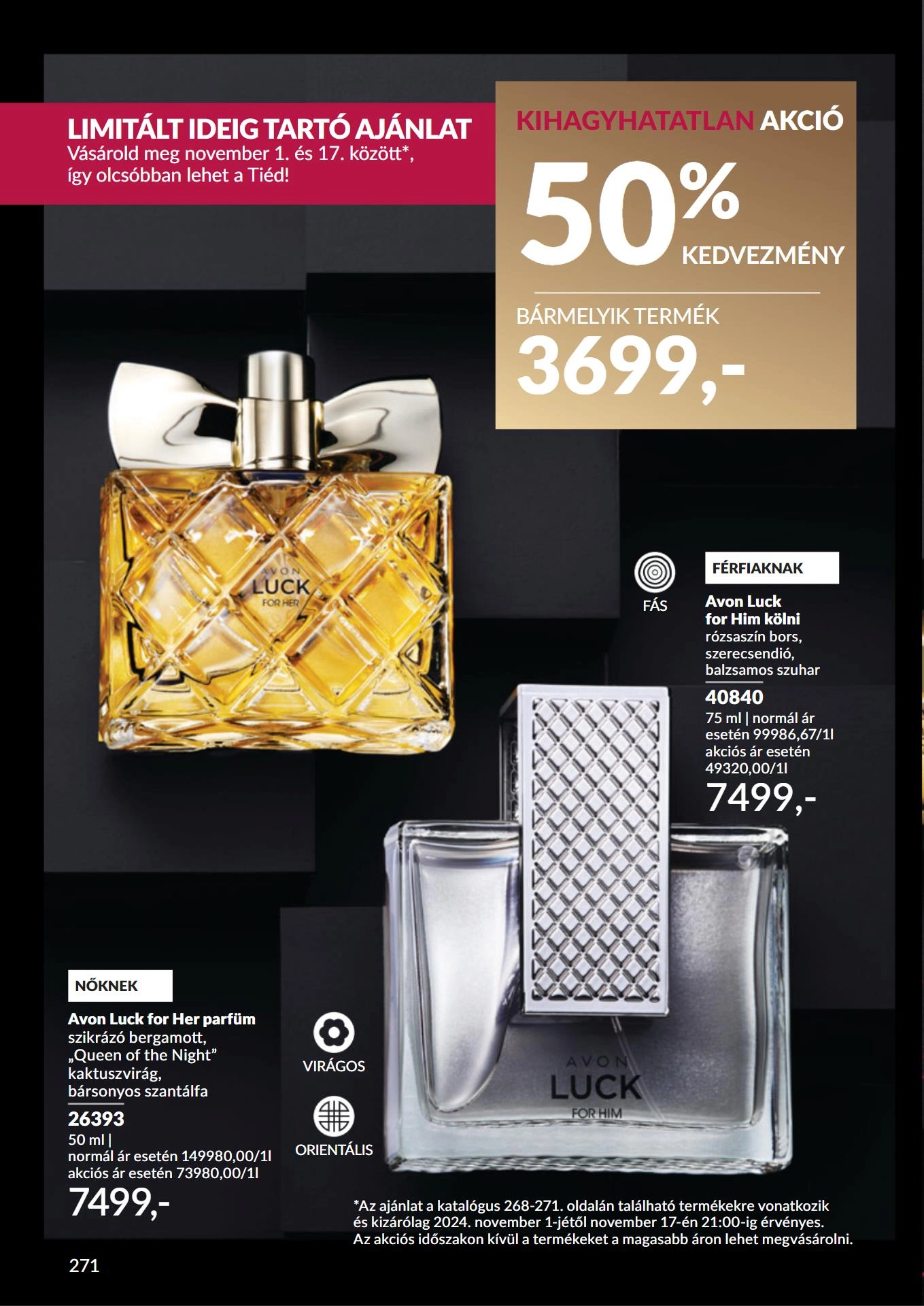 avon-black-friday akciós újság 35 oldal