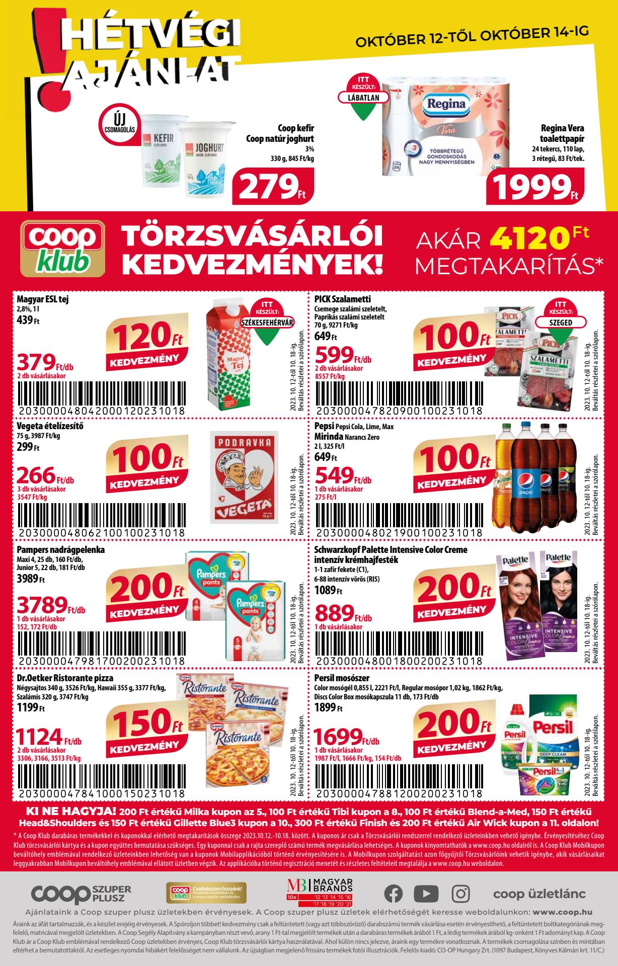 coop-szuper-plusz akciós újság 12 oldal