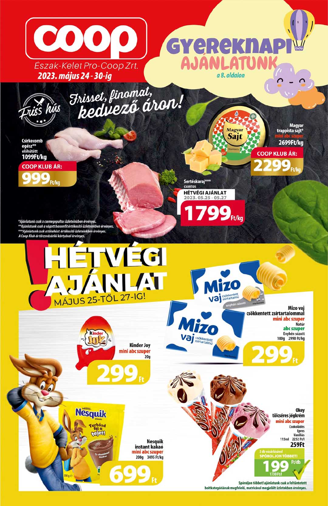 eszak-kelet-coop akciós újság 1 oldal