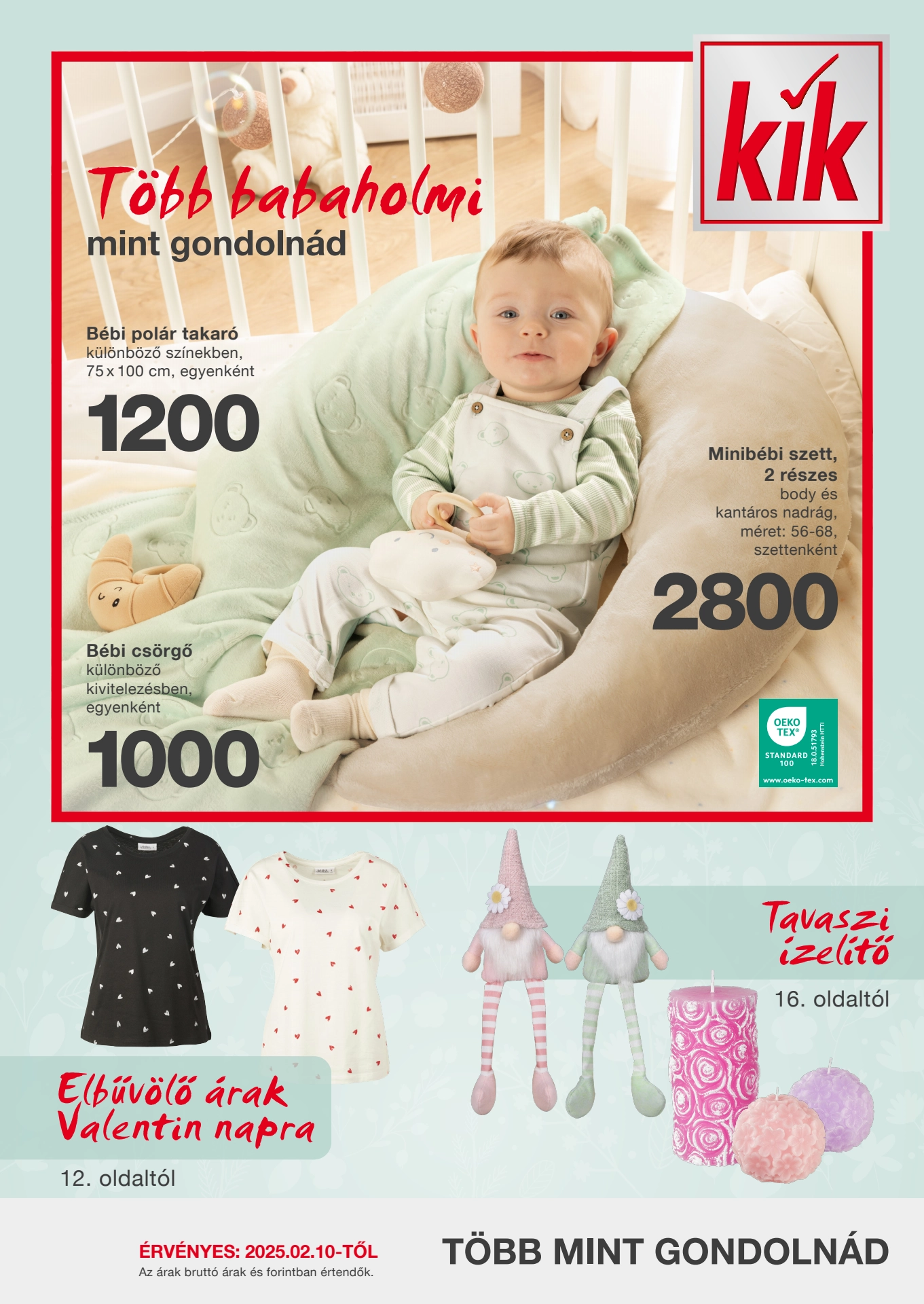 kik-textil akciós újság 1 oldal