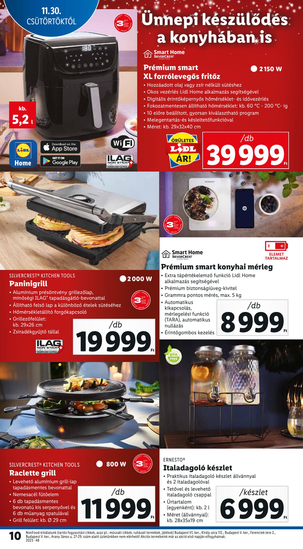 lidl-ajandekkatalogus akciós újság 10 oldal