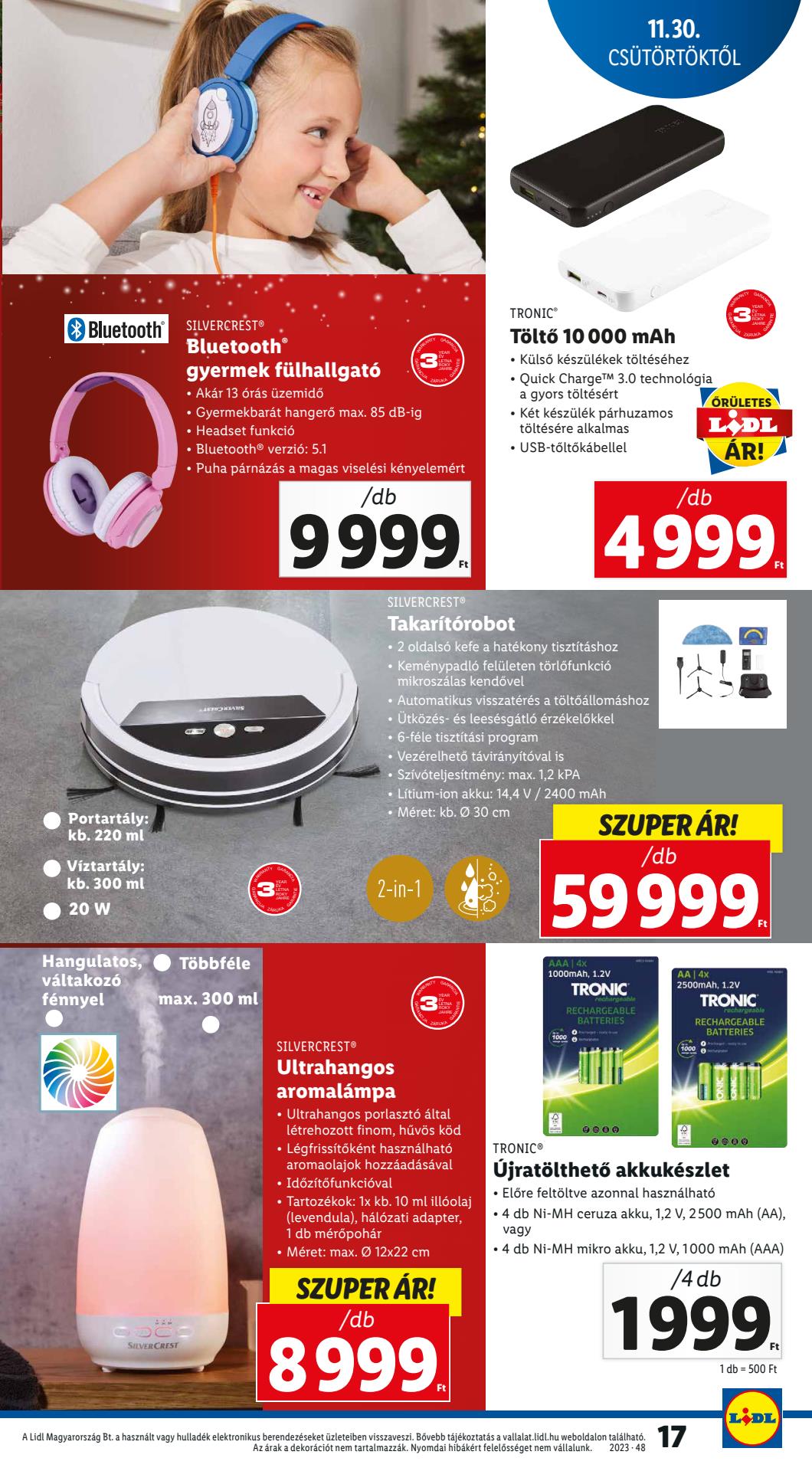 lidl-ajandekkatalogus akciós újság 17 oldal