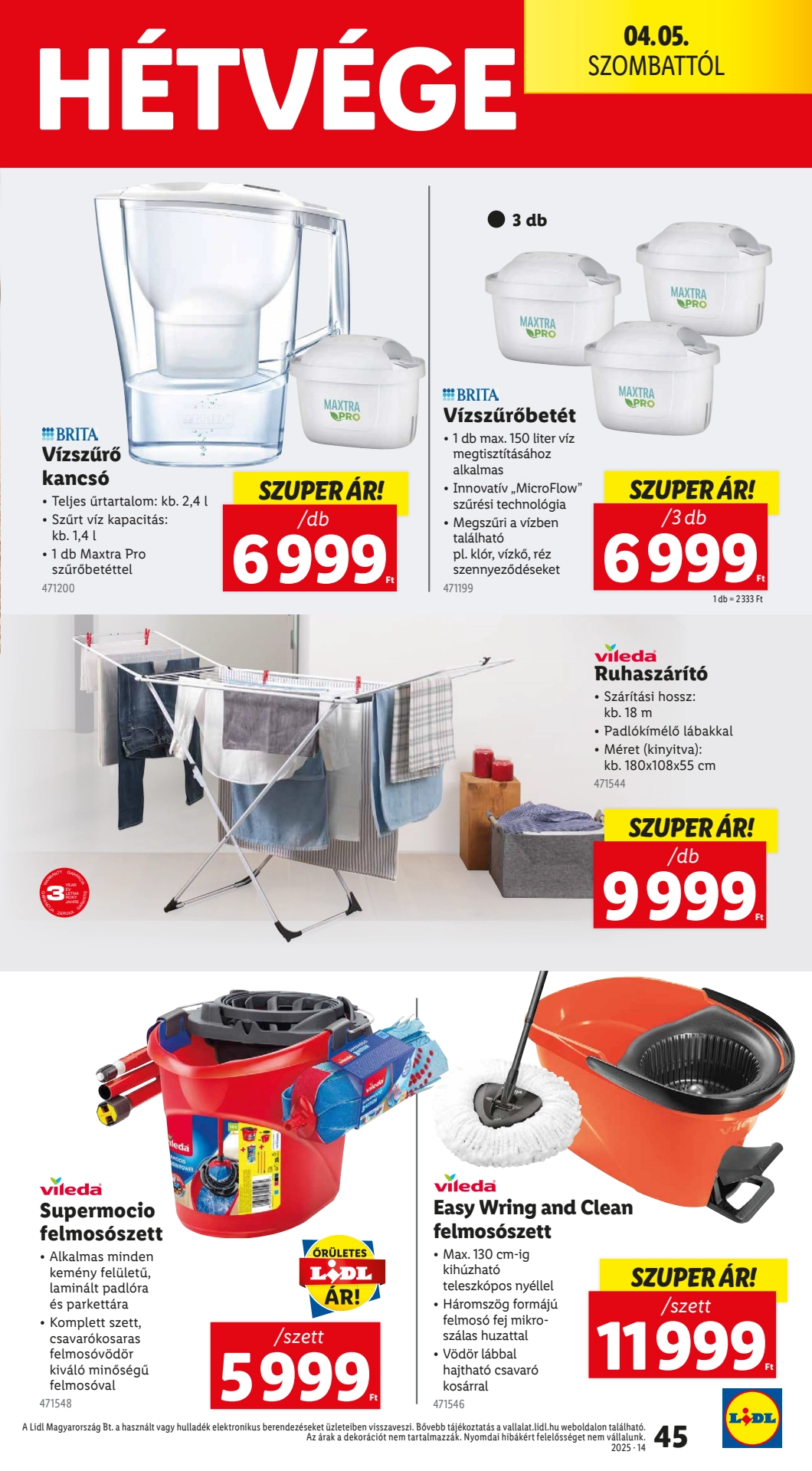 lidl akciós újság 45 oldal