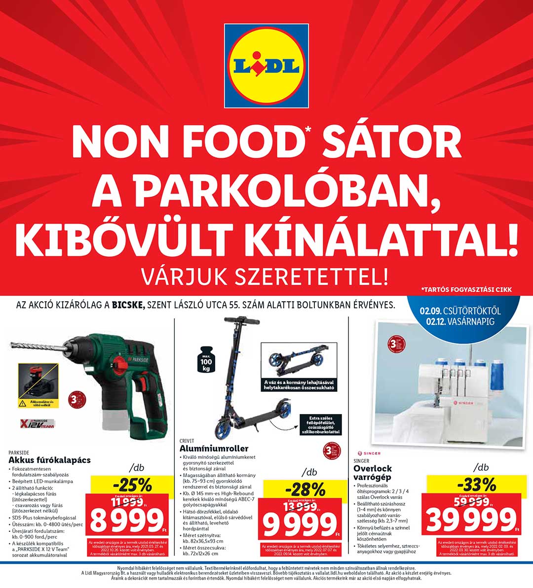 lidl-bicske akciós újság 1 oldal