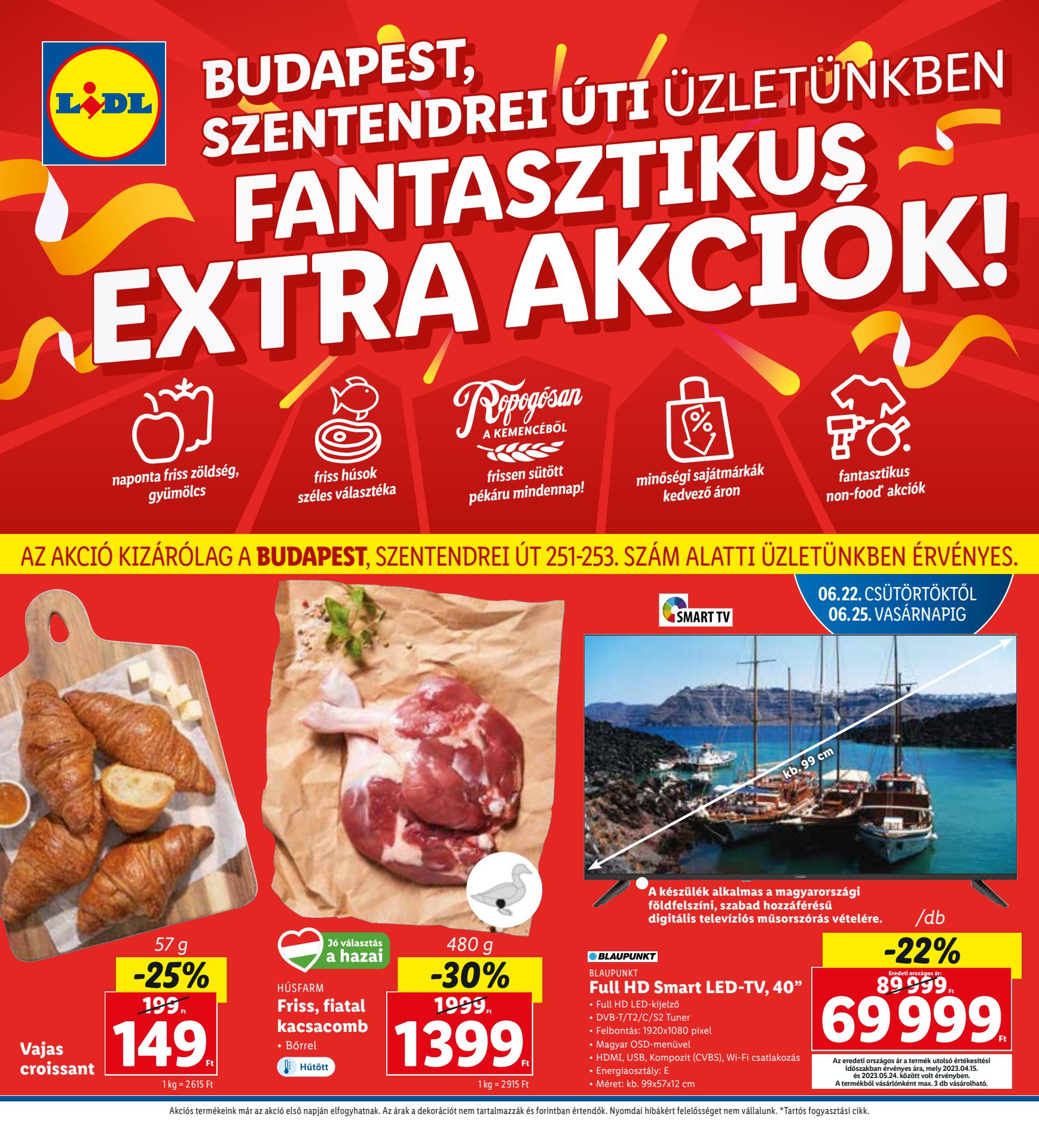 lidl-budapest akciós újság 1 oldal