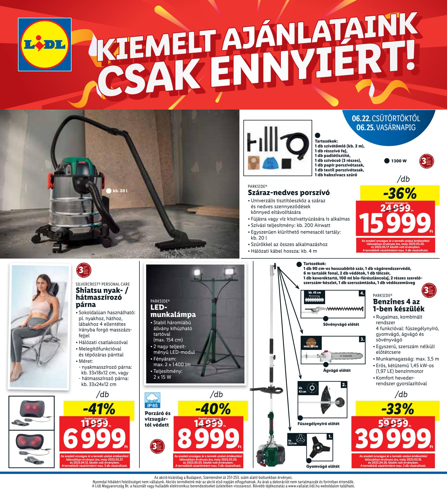 lidl-budapest akciós újság 4 oldal