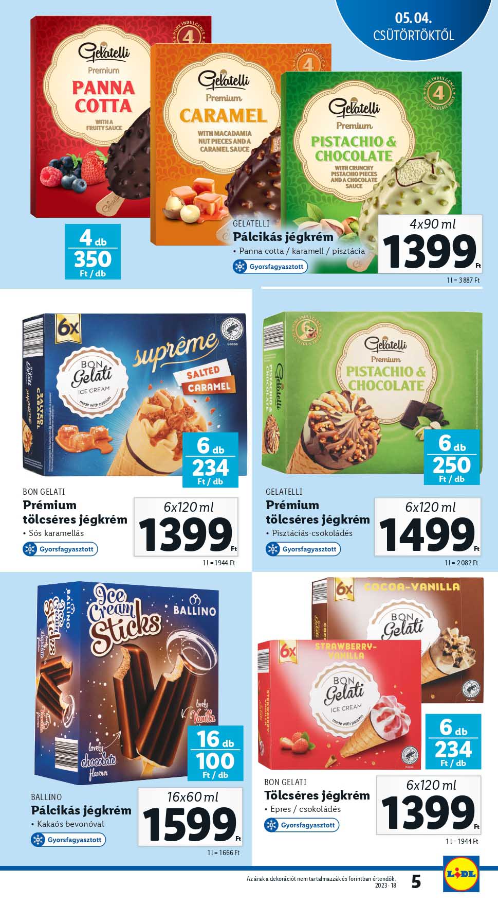 lidl-jegkrem-katalogus akciós újság 5 oldal