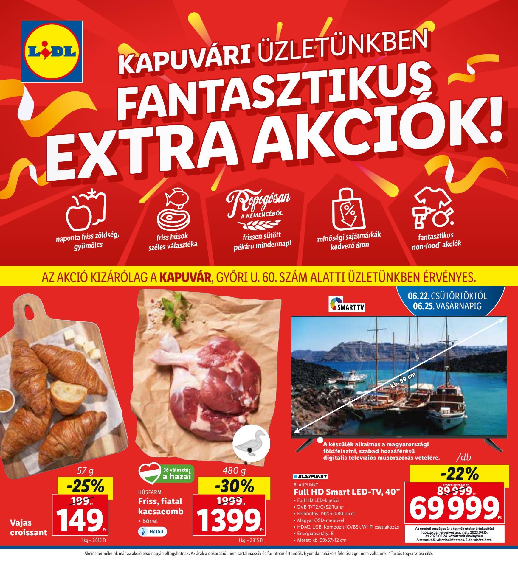 lidl-kapuvar akciós újság 1 oldal