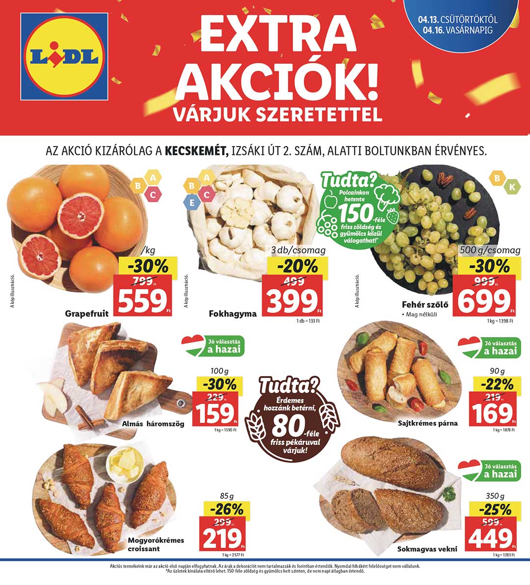 lidl-kecskemet akciós újság 1 oldal