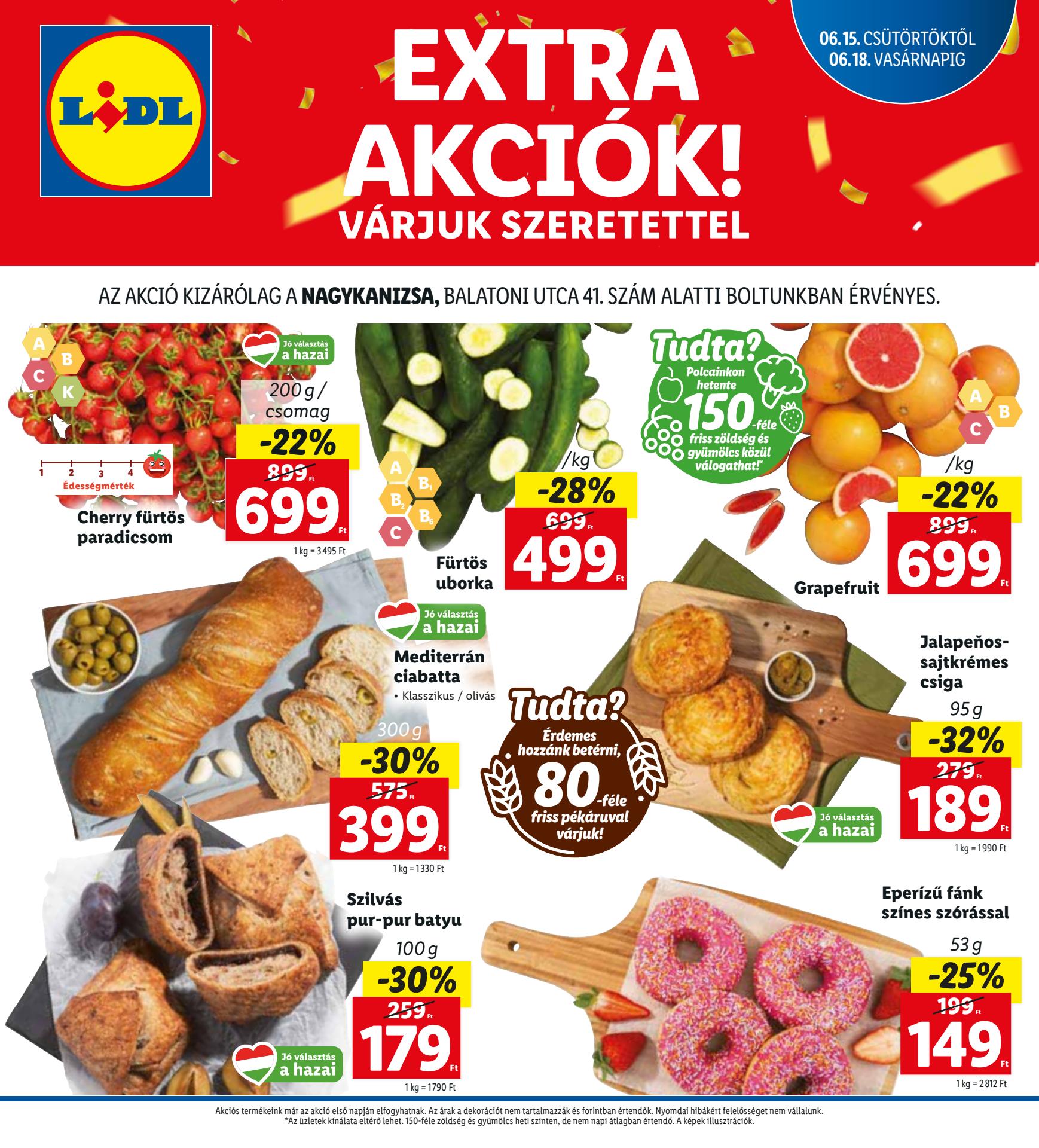 lidl-nagykanizsa akciós újság 1 oldal