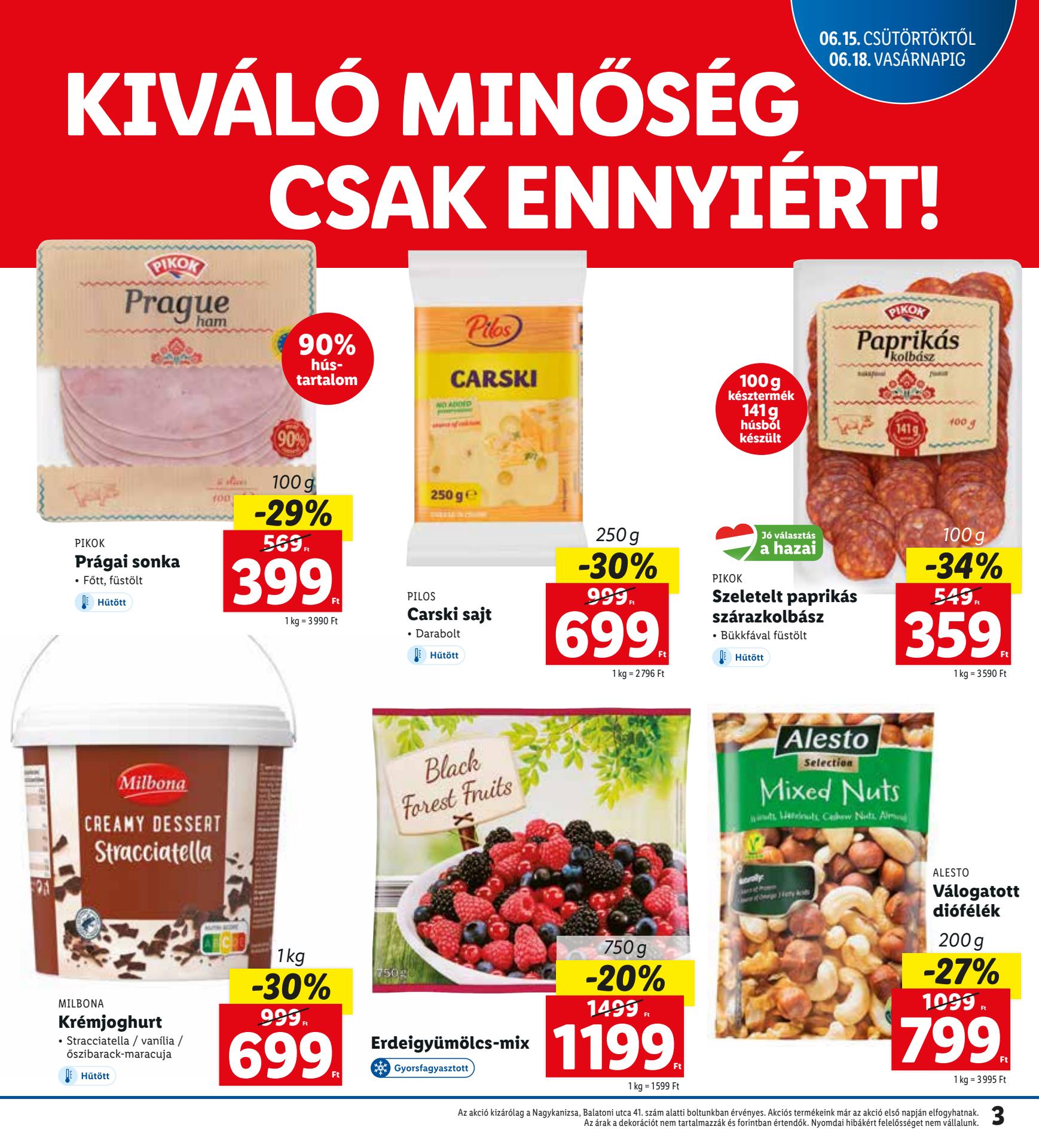 lidl-nagykanizsa akciós újság 3 oldal