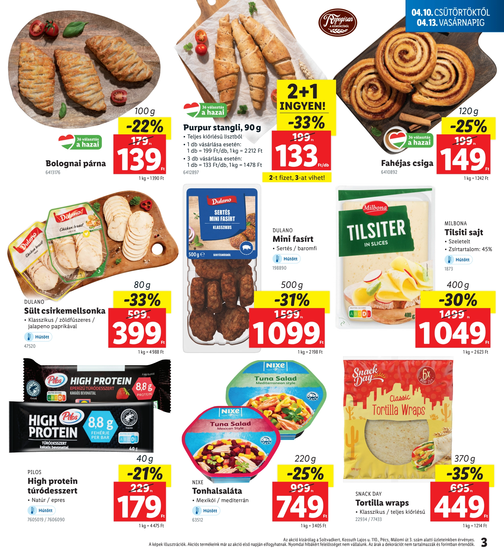 lidl-regionalis akciós újság 3 oldal