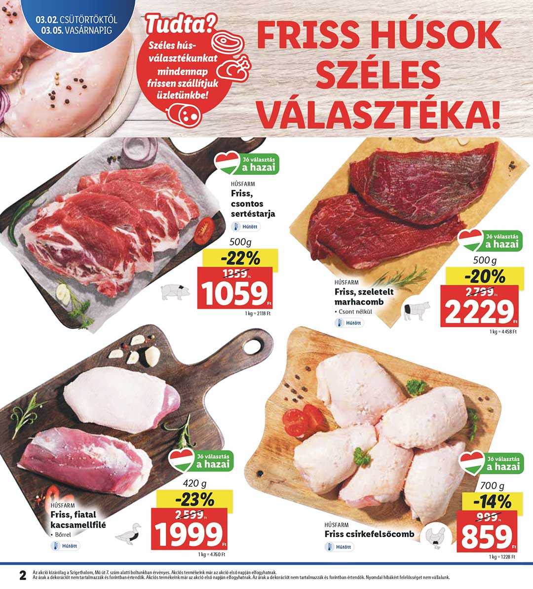 lidl-szigethalom akciós újság 2 oldal