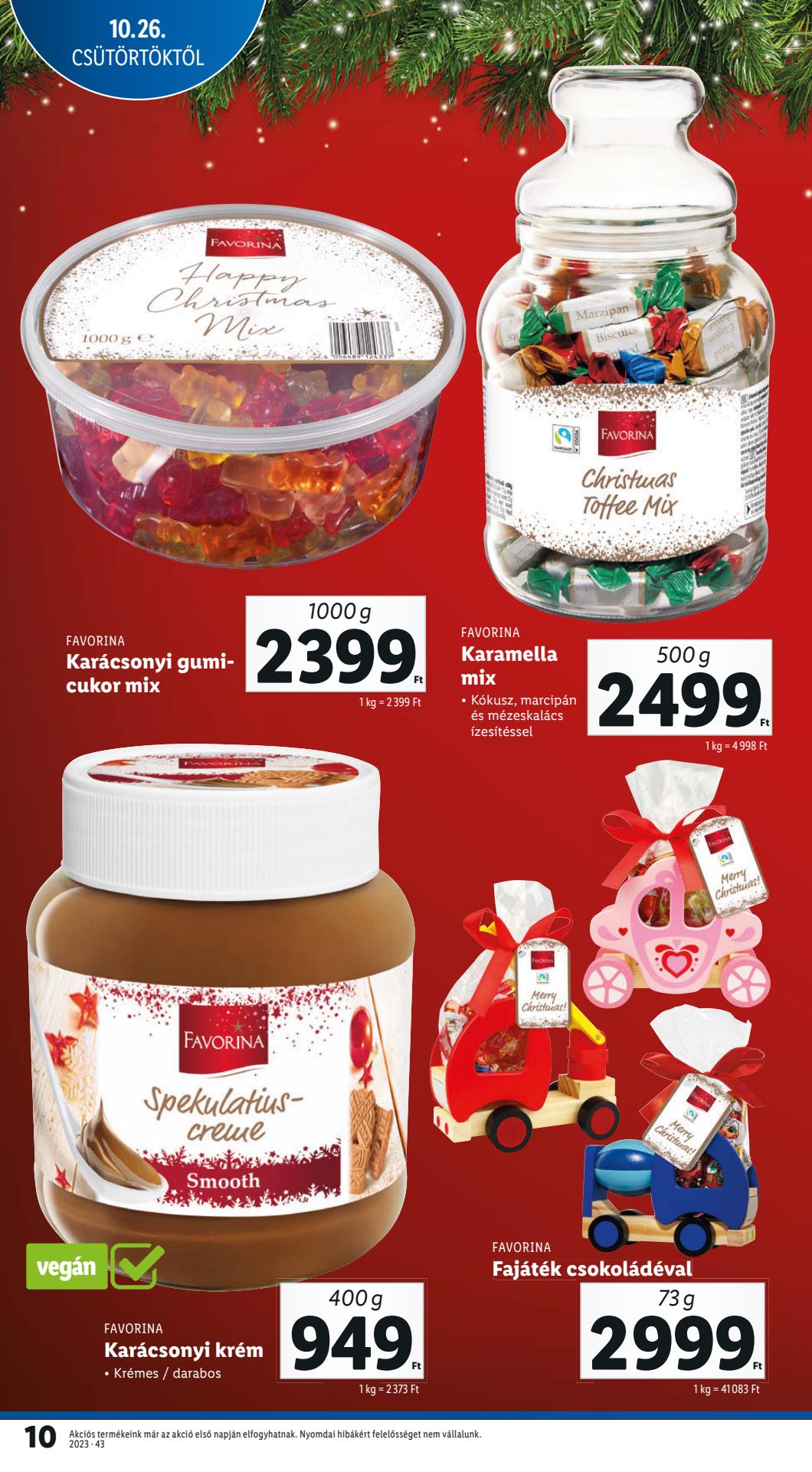 lidl-unnepi-edessegek akciós újság 10 oldal