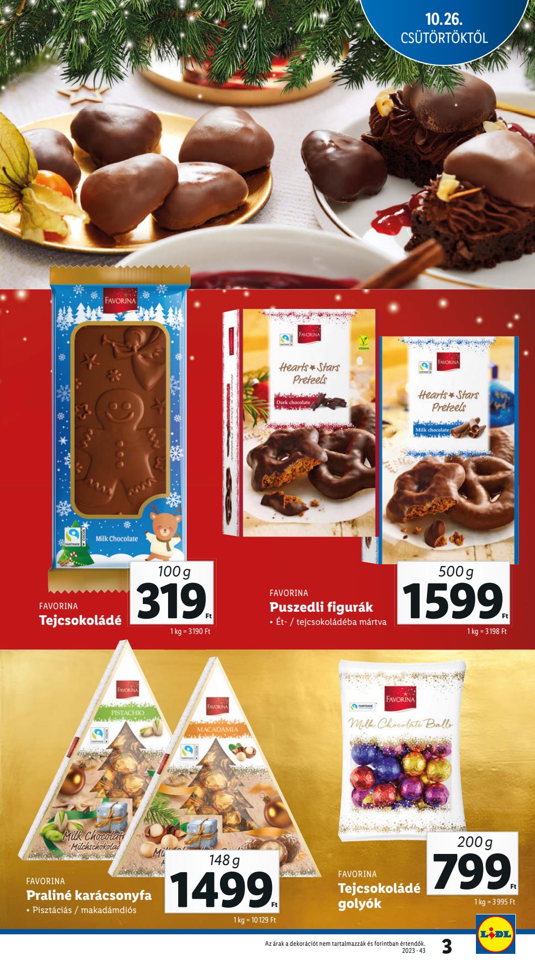 lidl-unnepi-edessegek akciós újság 3 oldal