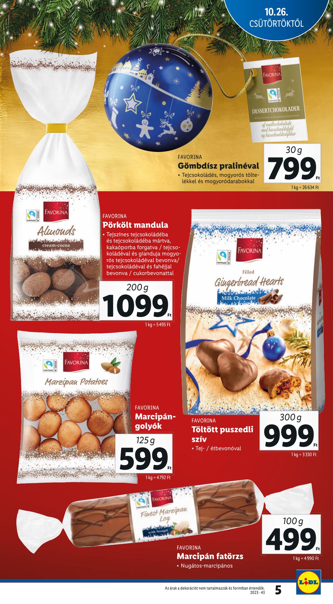 lidl-unnepi-edessegek akciós újság 5 oldal