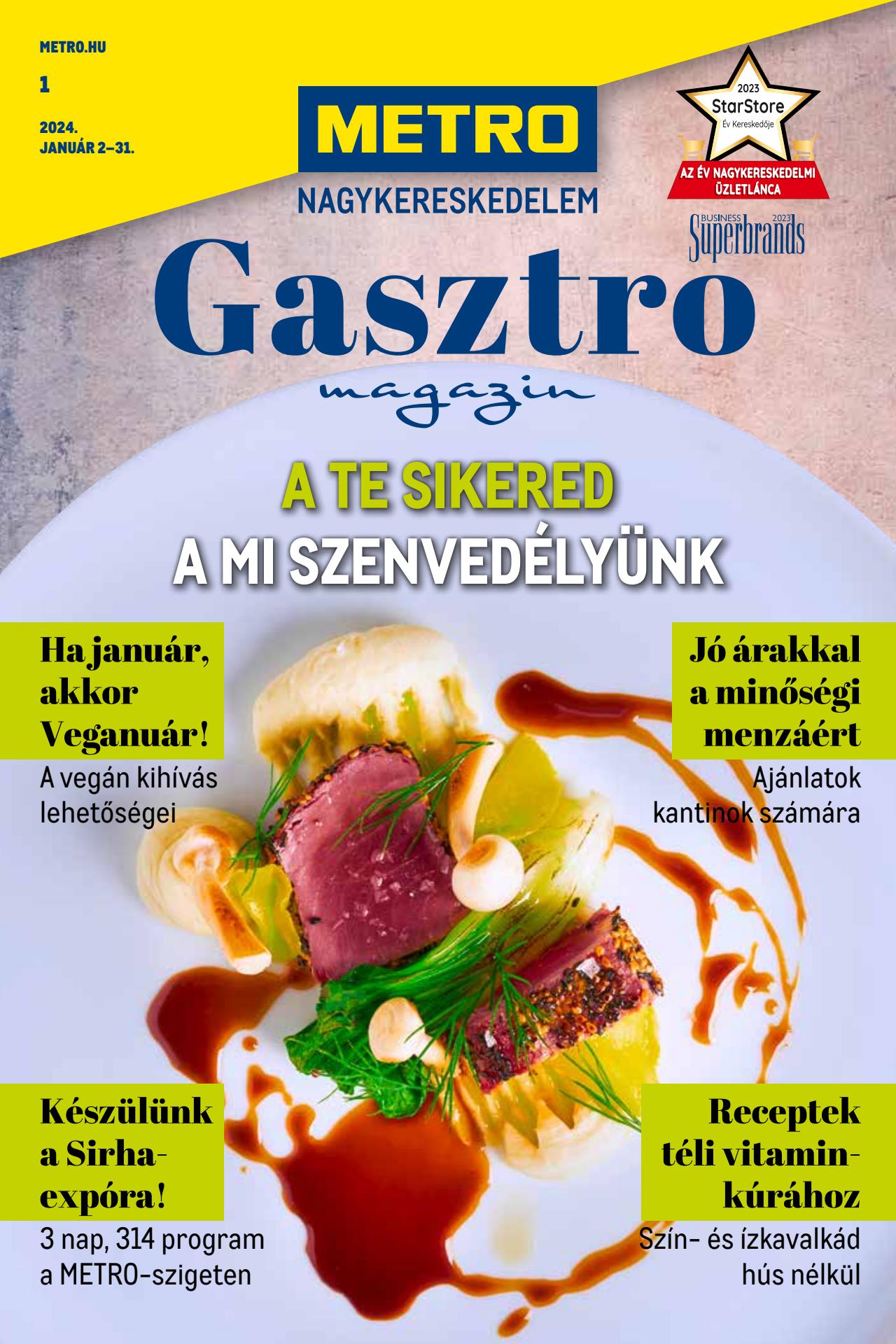 metro-gasztro akciós újság 1 oldal