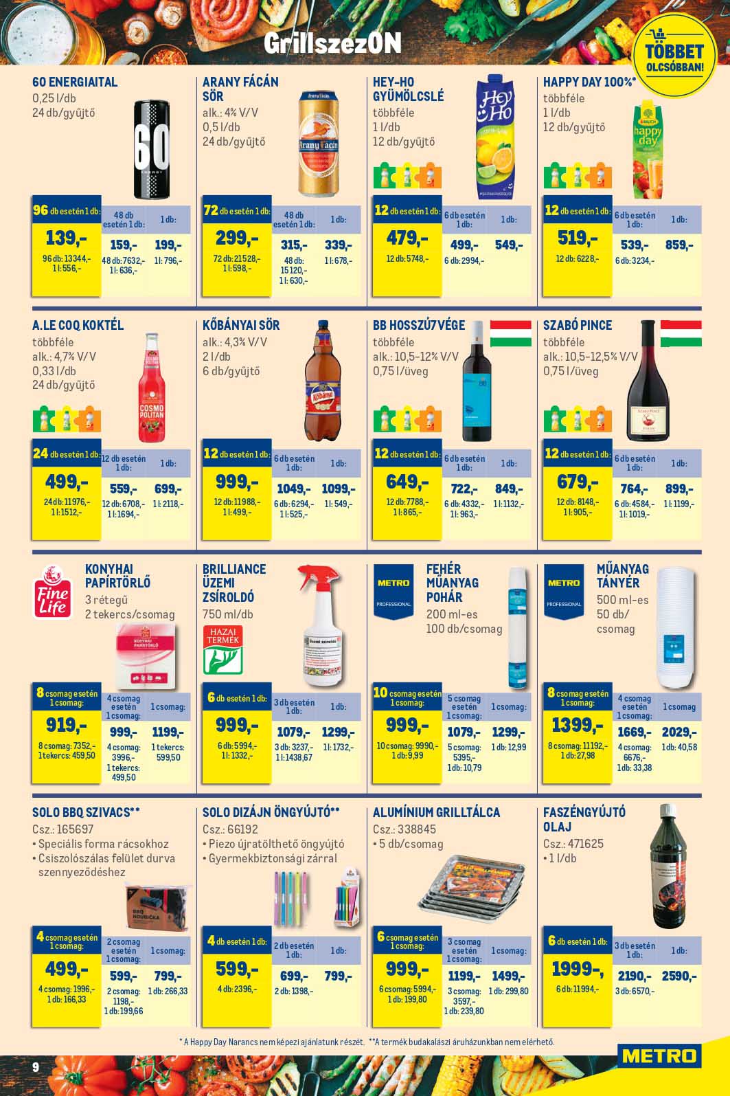 metro-katalogus-kiskereskedoknek akciós újság 9 oldal