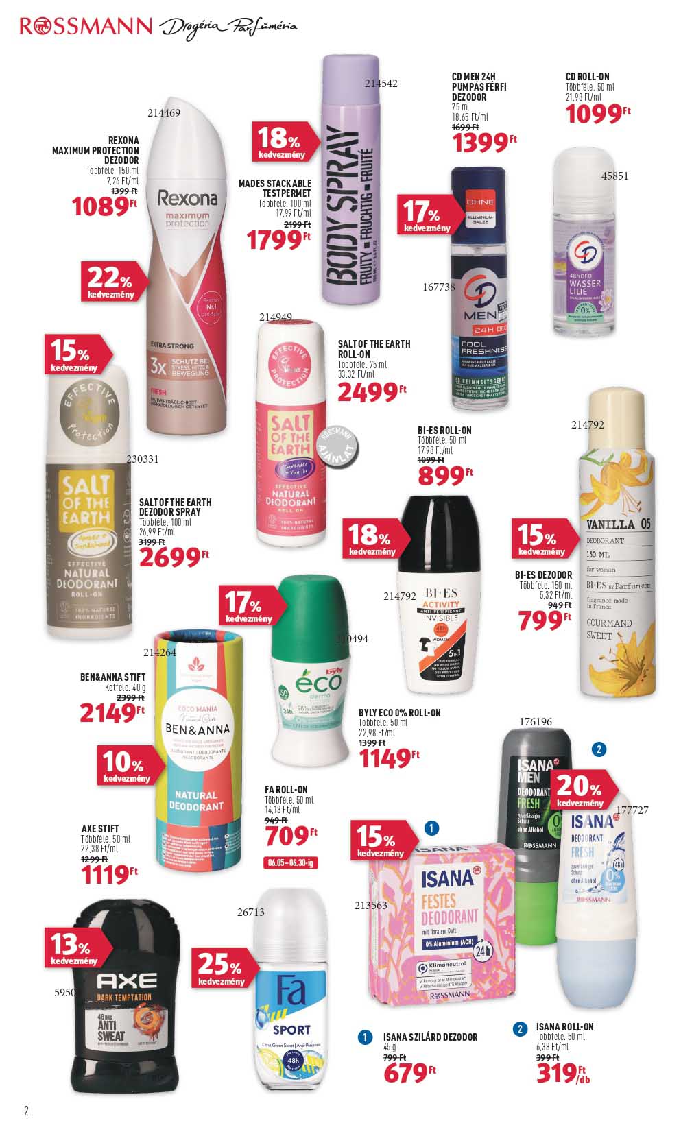 rossmann-2 akciós újság 2 oldal