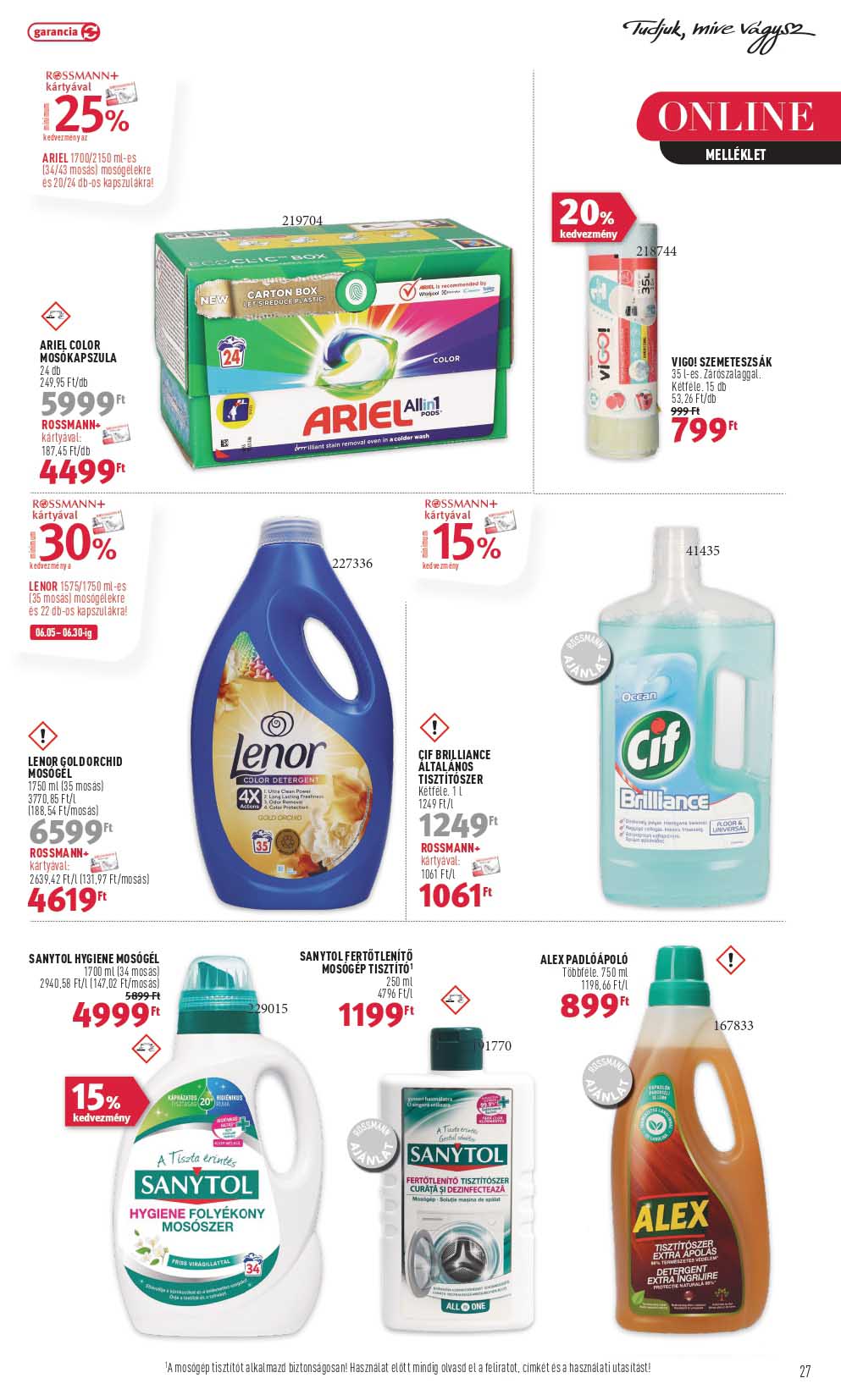 rossmann-2 akciós újság 27 oldal